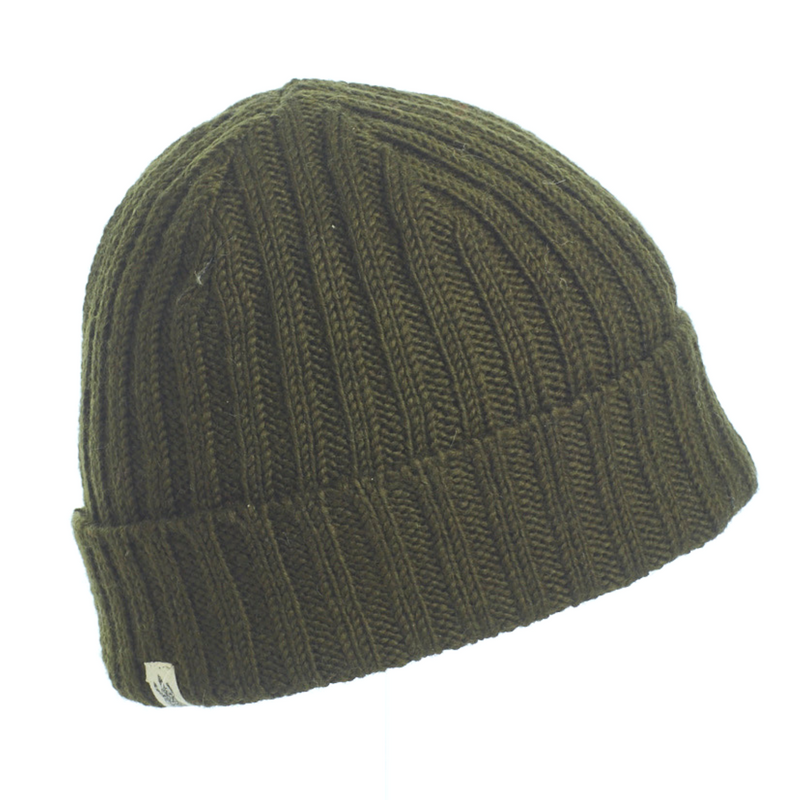Nirvanna Designs Clyde Hand-Knit Wool Ribbed Beanie