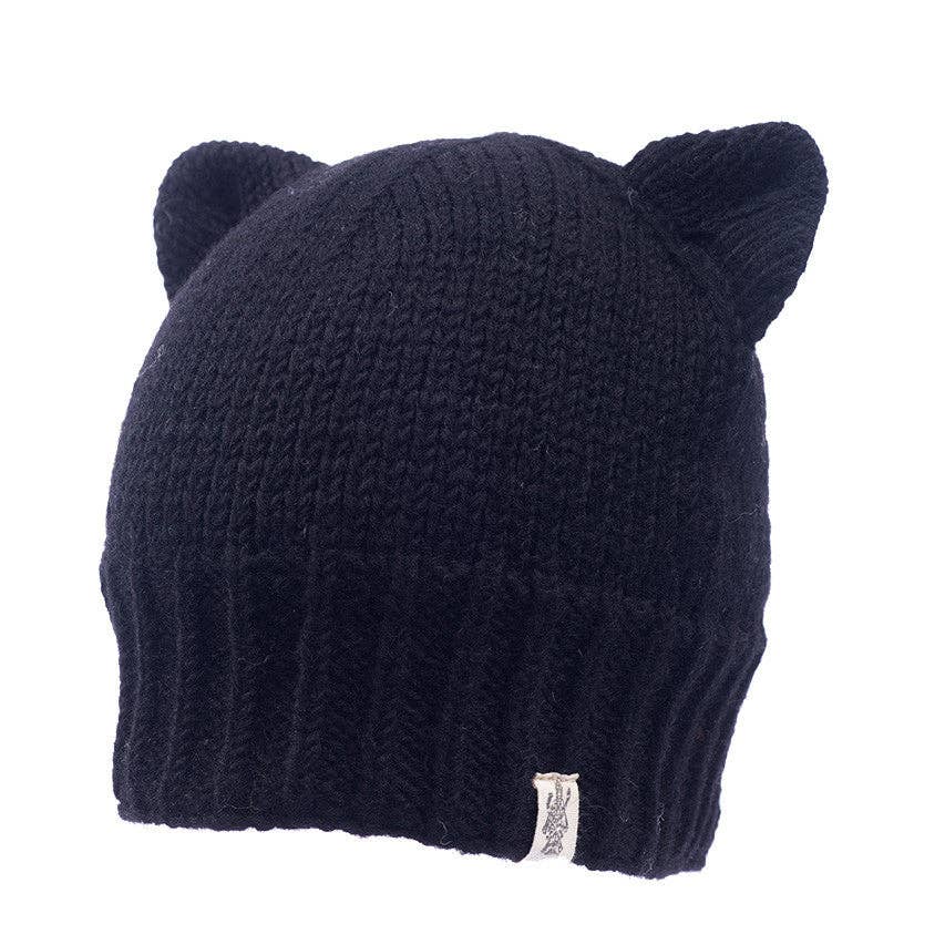 Nirvanna Designs Kitty Ears Hand-Knit Wool Beanie