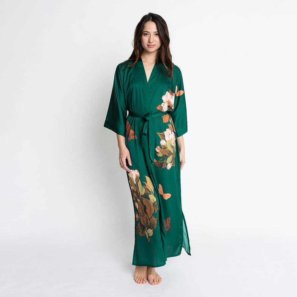 KIM+ONO Peony & Butterfly Women's Long Kimono Robe