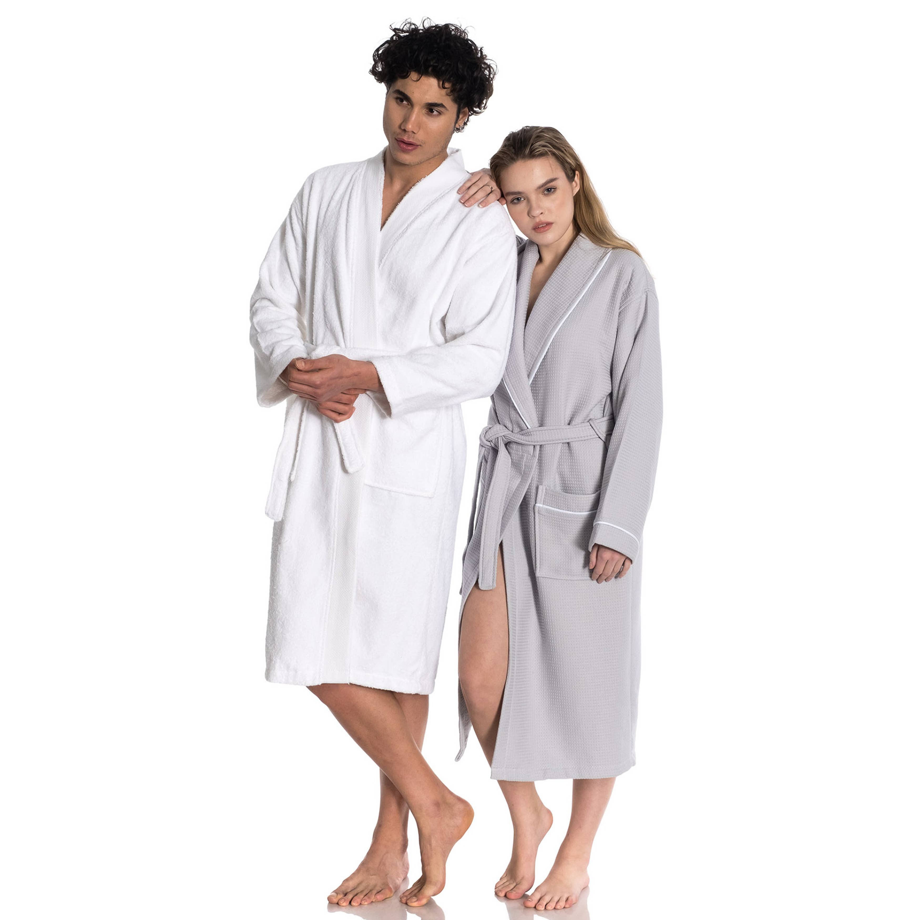 East'N Blue Waffle Terry Cotton Unisex Turkish Bathrobe