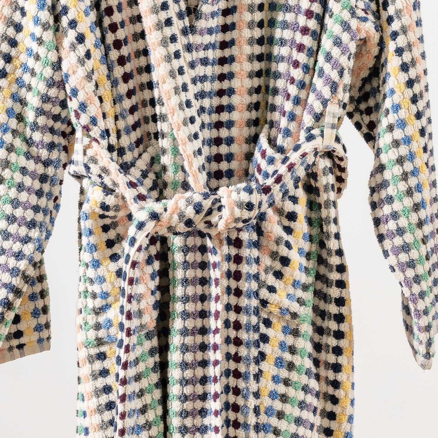 Kikoya Hand Loomed Women's Turkish Cotton Robe / Pastel Tones