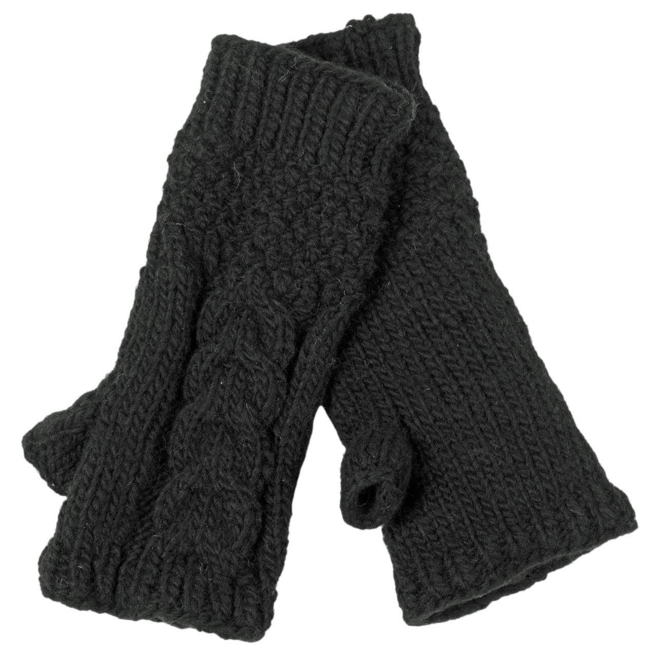 Nirvanna Designs Cable Hand-Knit Wool Hand Warmers