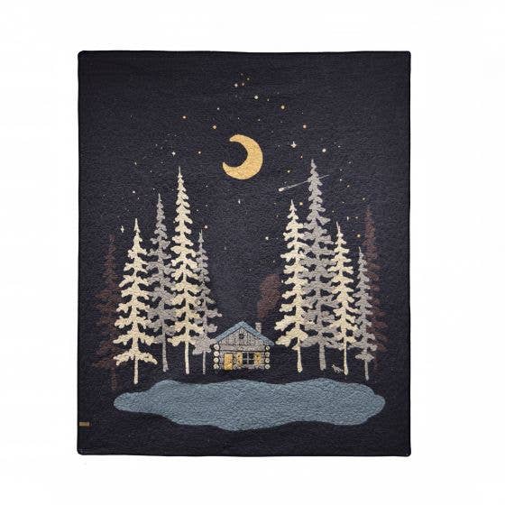 Donna Sharp Moonlit Cabin Quilted Throw Blanket