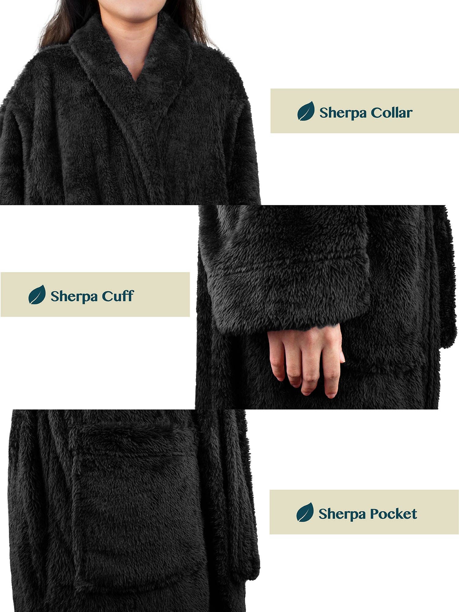 Pavilia Sherpa Fleece Women's Robe