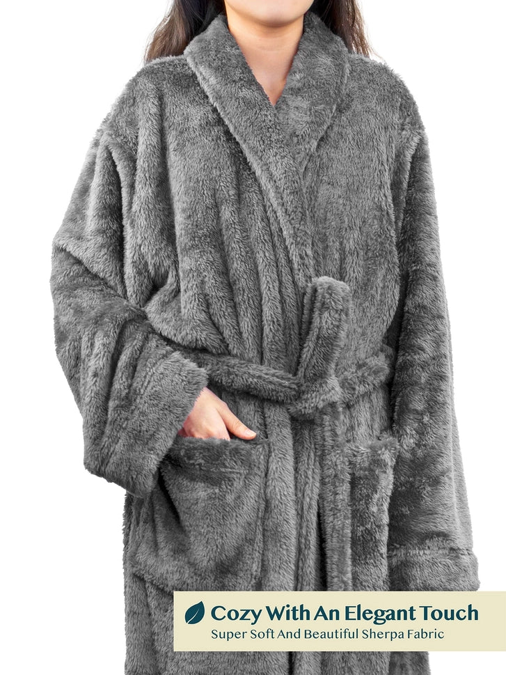 Pavilia Sherpa Fleece Women's Robe