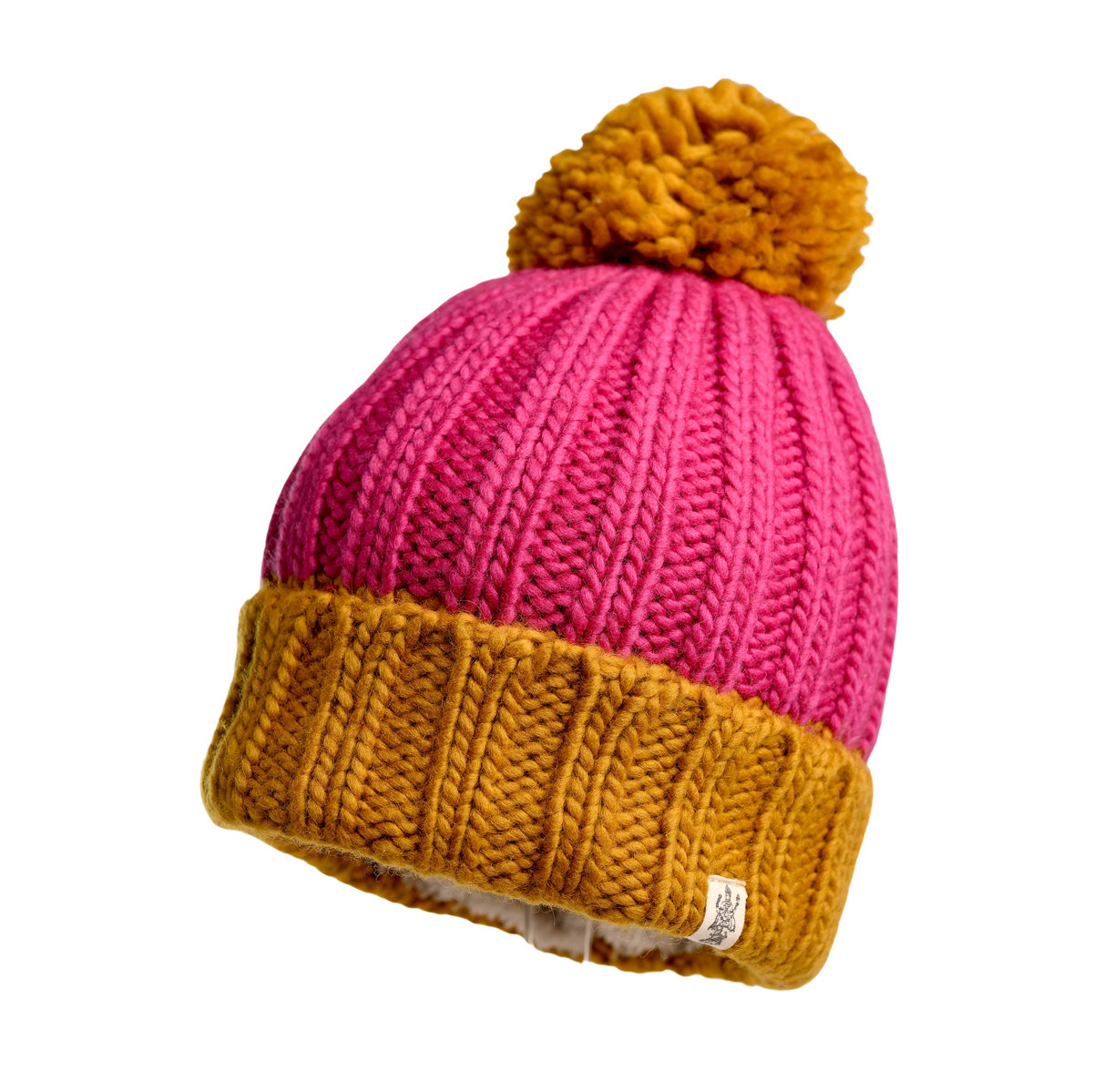 Nirvanna Designs Cherry Pom Hand-Knit Wool Beanie