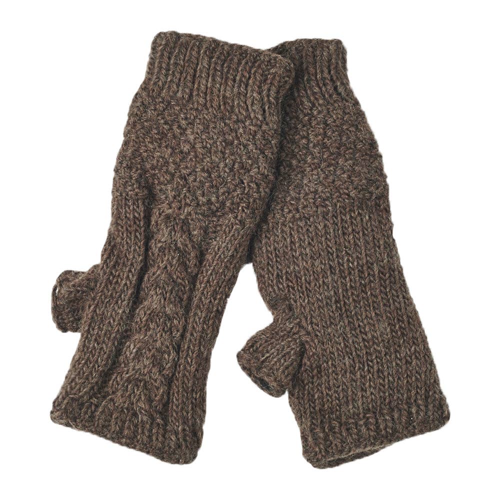 Nirvanna Designs Cable Hand-Knit Wool Hand Warmers