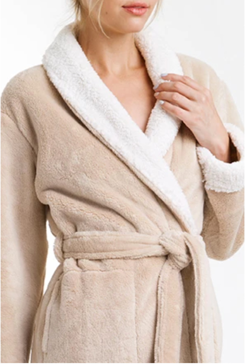 Pure Fiber Keila Sherpa Fleece Women's Robe