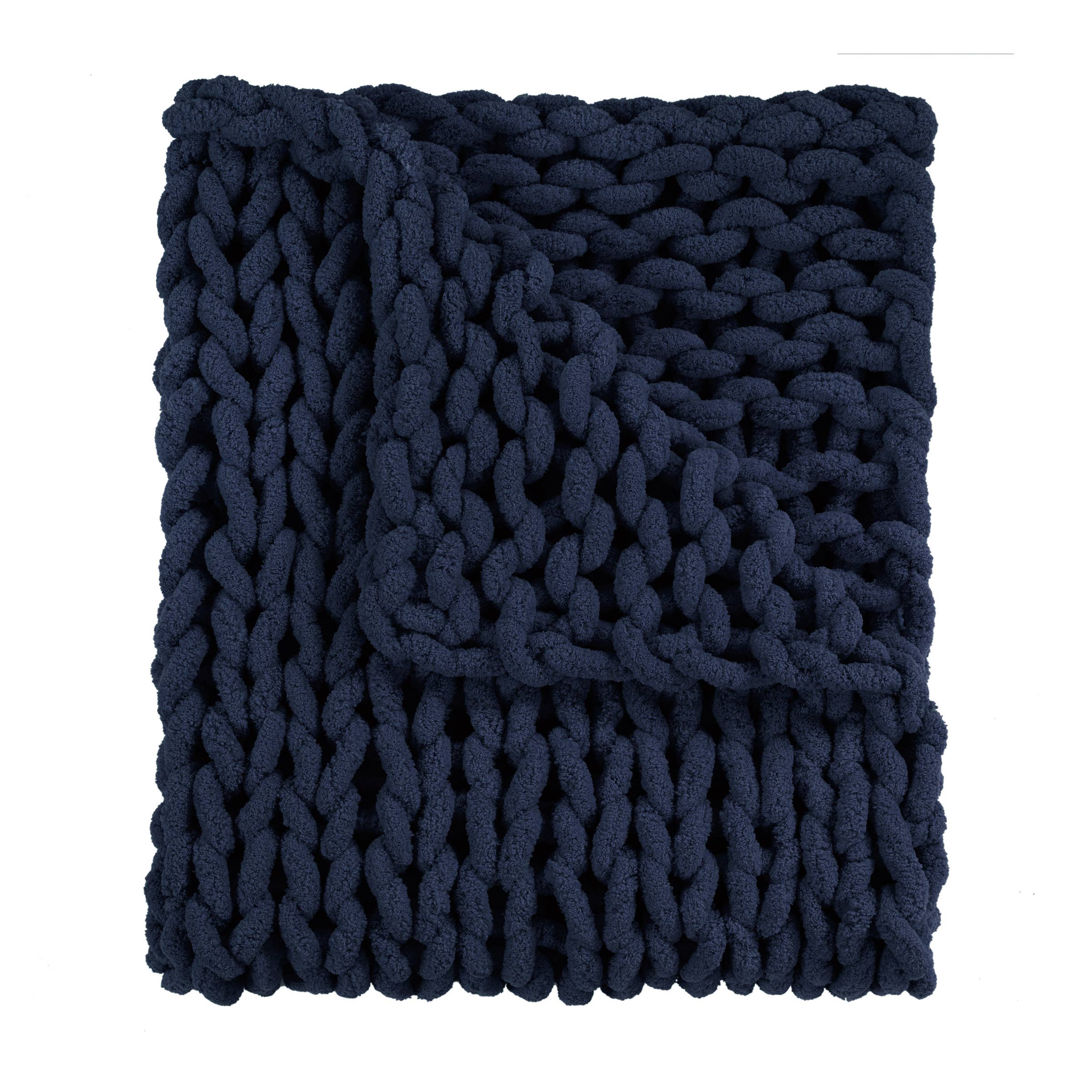Donna Sharp Chenille Chunky Knit Throw Blanket