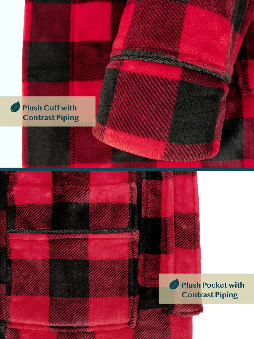 Pavilia Piping Fleece Men's Robe