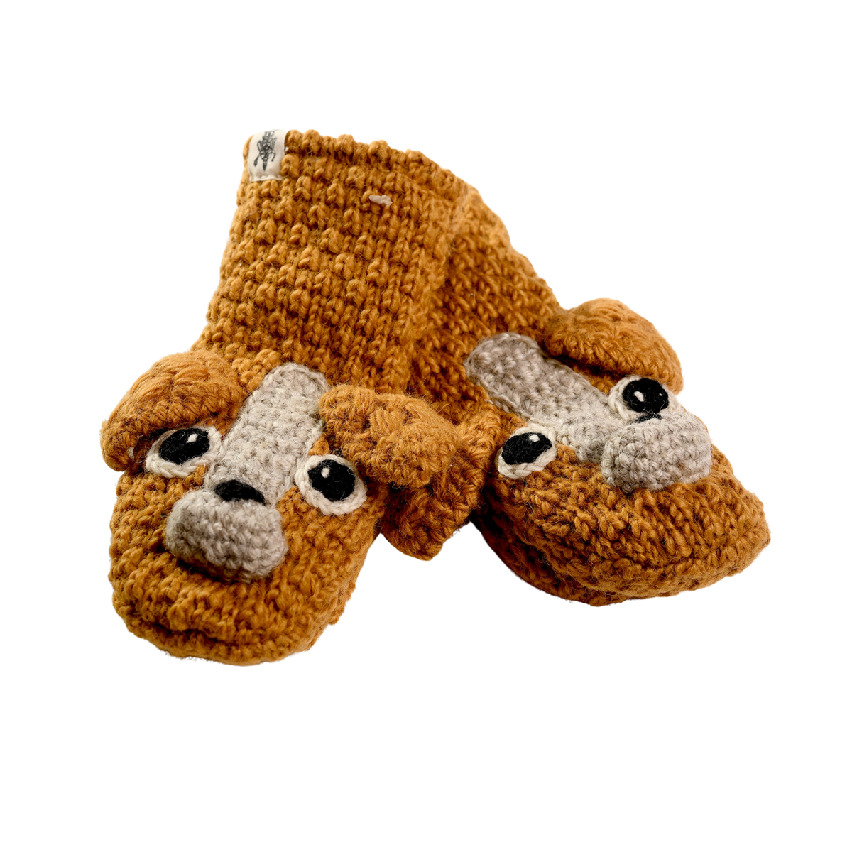 Nirvanna Designs Lucy Puppy Hand-Crochet Wool Mittens