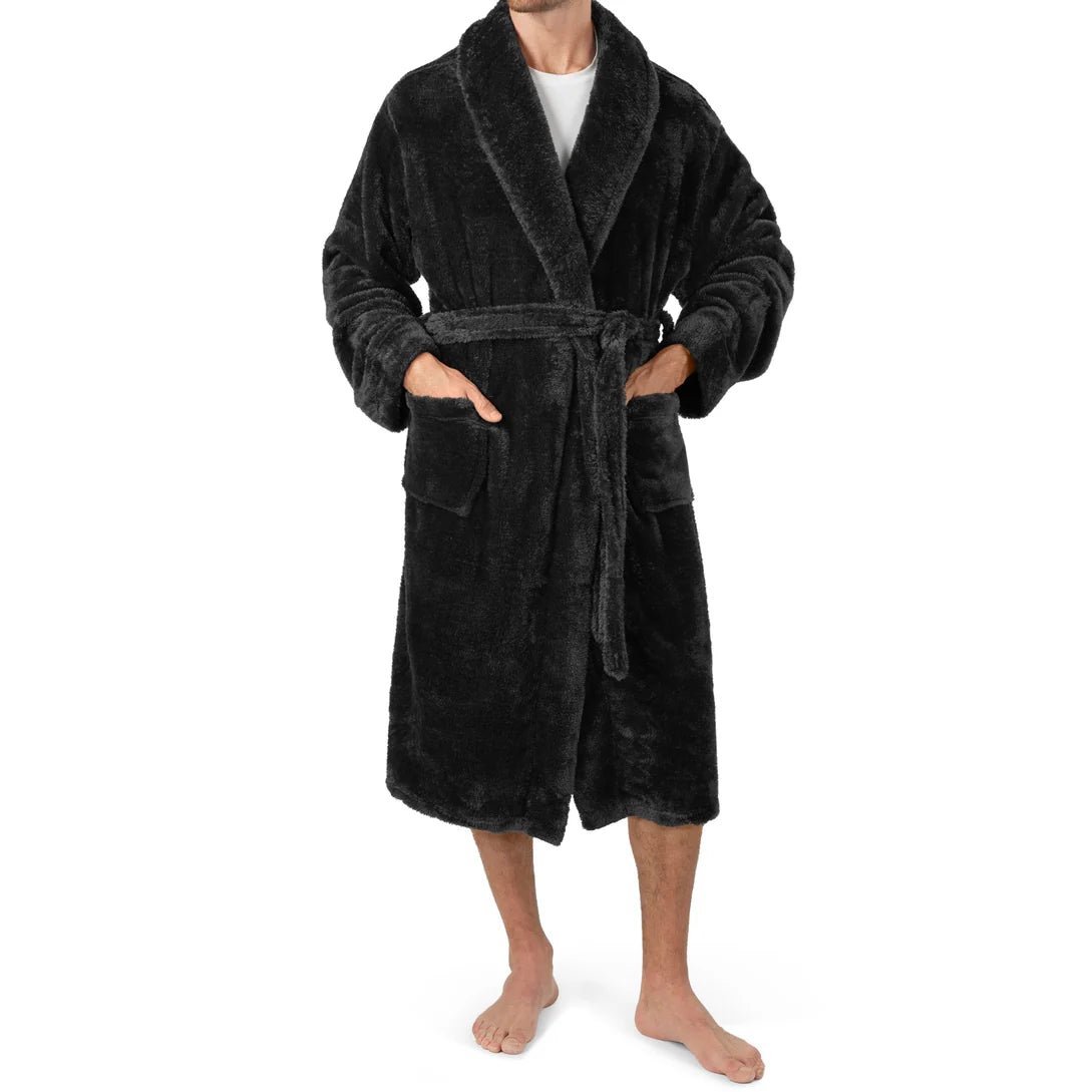 Pavilia Sherpa Fleece Men's Robe