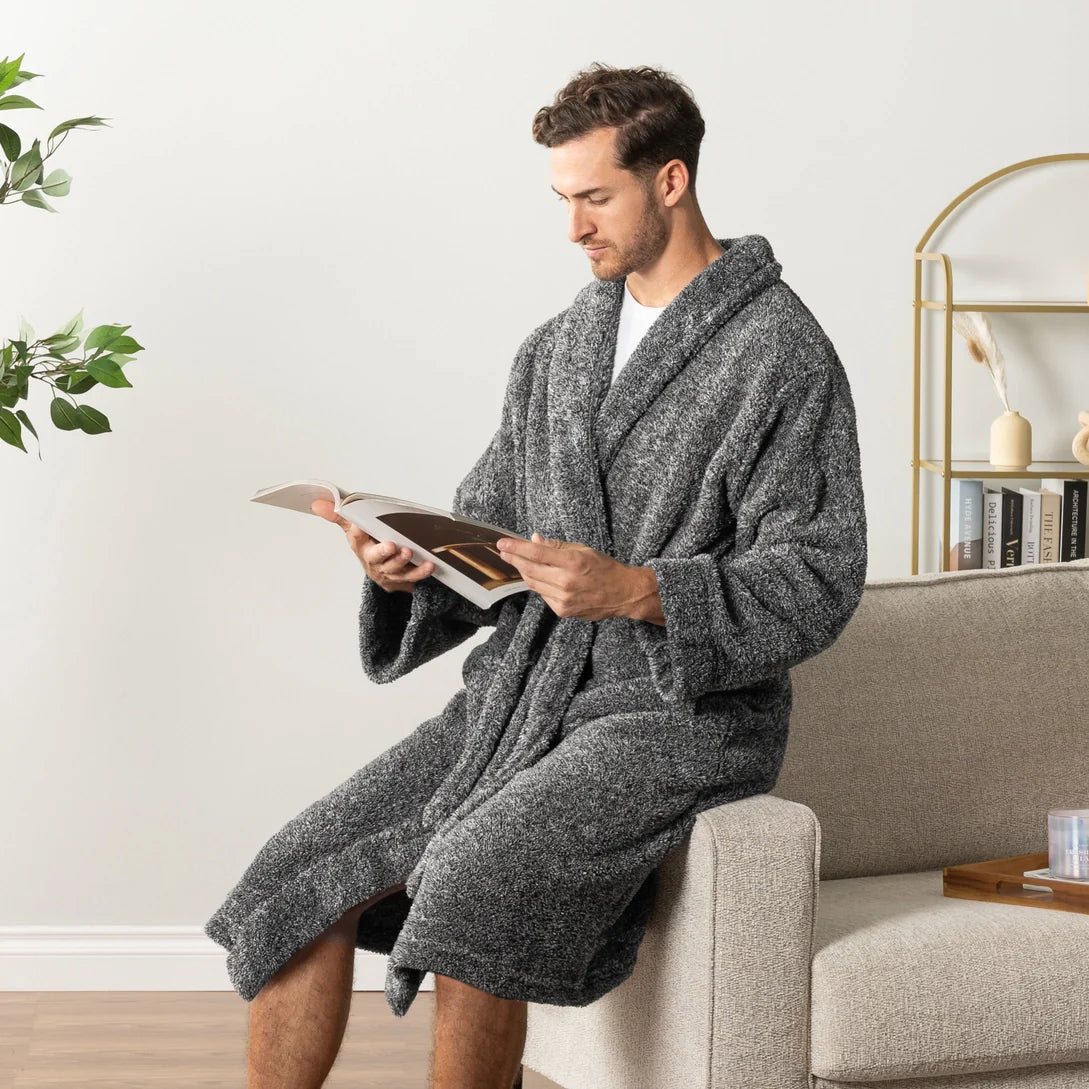 Pavilia Sherpa Fleece Men's Robe