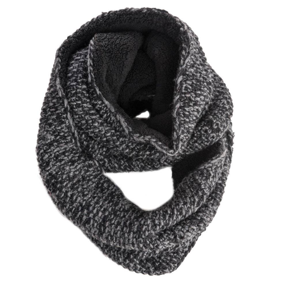 Nirvanna Designs Alpine Sherpa Lined Hand-Knit Wool Infinity Scarf