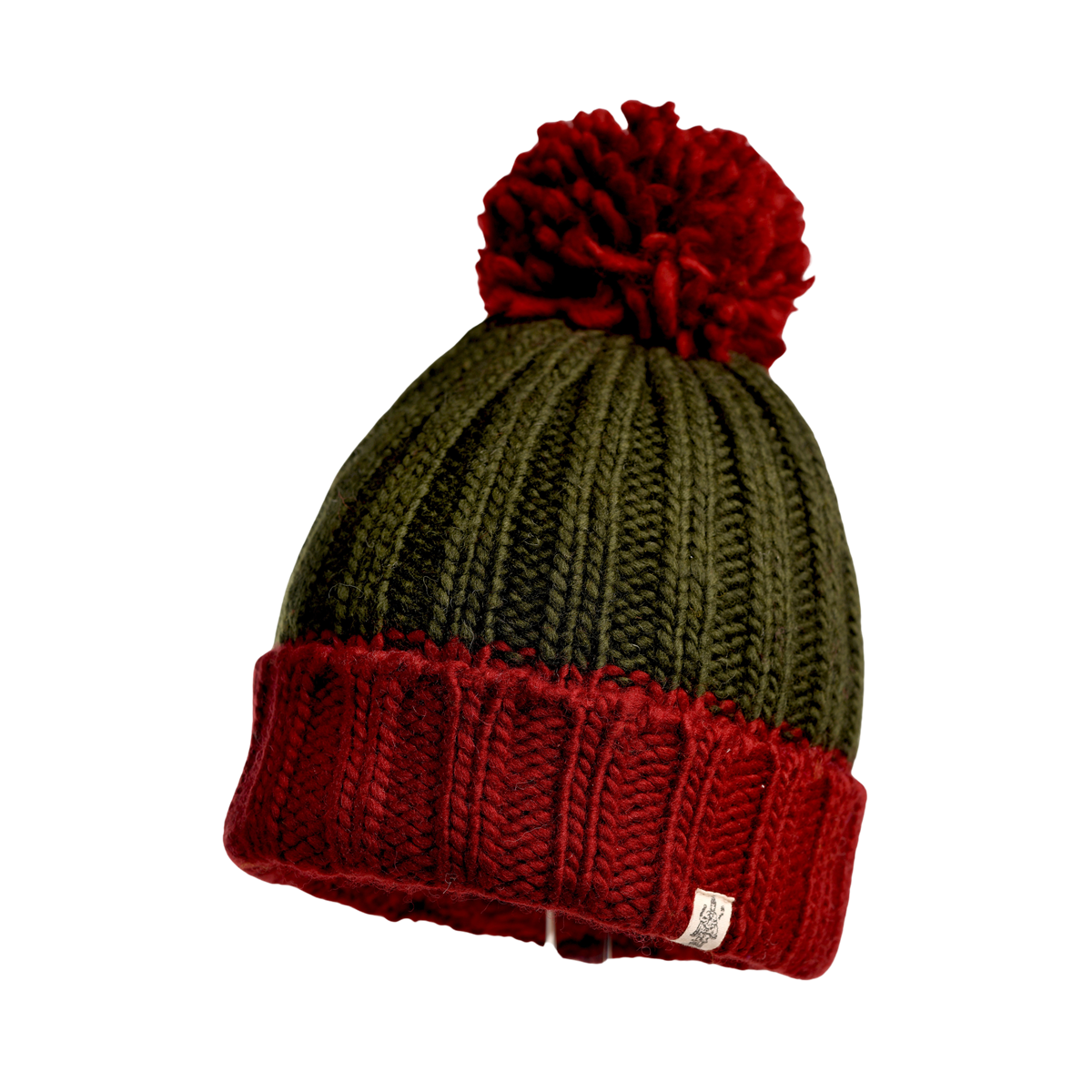 Nirvanna Designs Cherry Pom Hand-Knit Wool Beanie