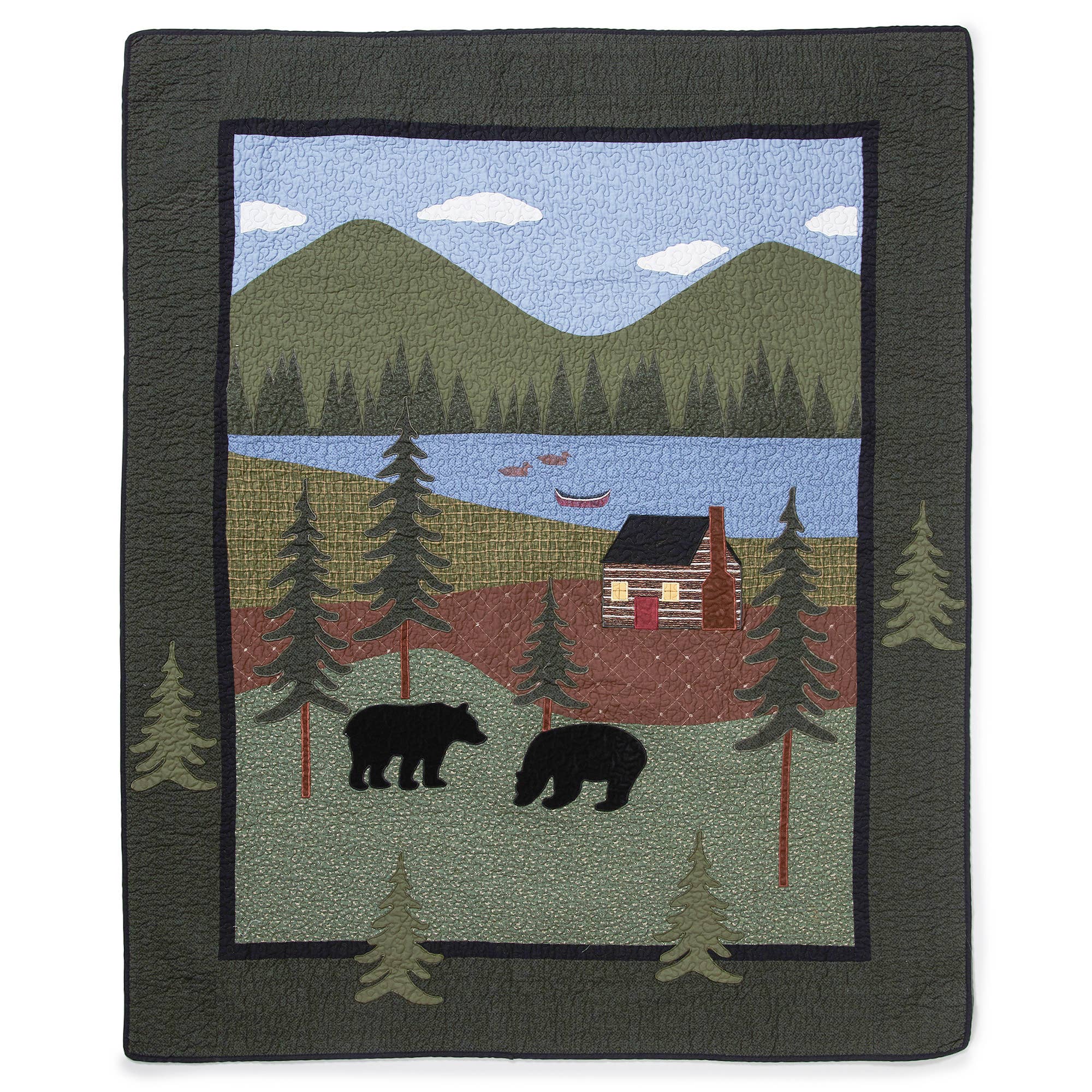 Donna Sharp Bear Lake Quilted Throw Blanket