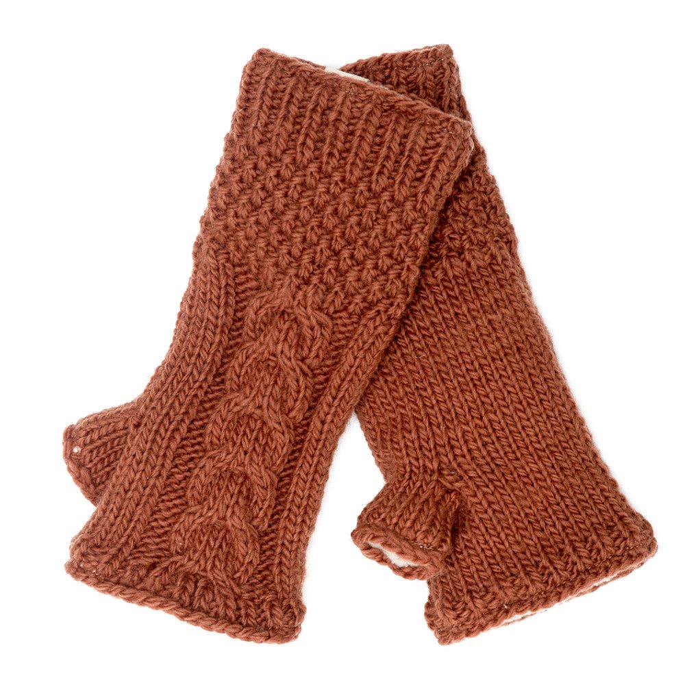 Nirvanna Designs Cable Hand-Knit Wool Hand Warmers