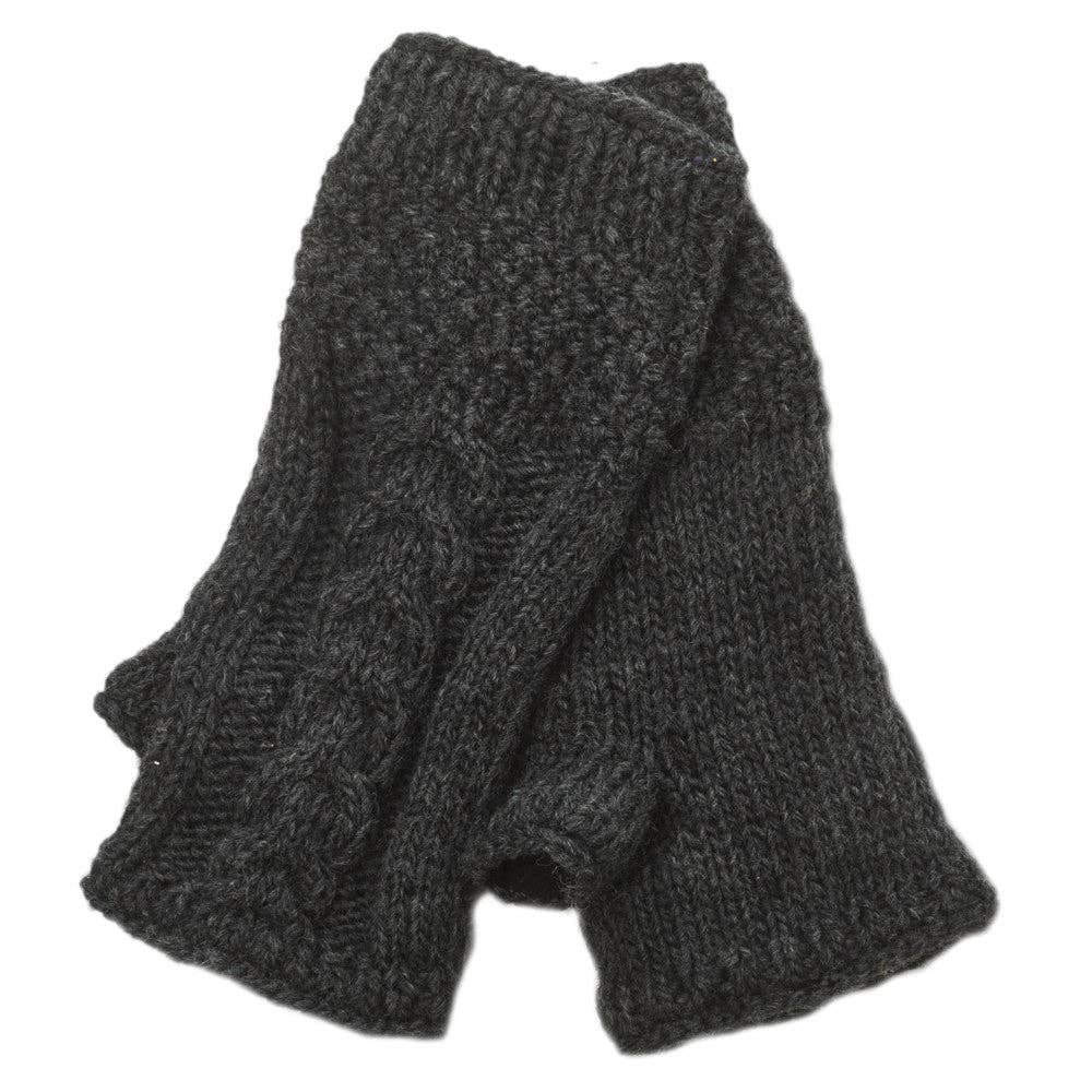 Nirvanna Designs Cable Hand-Knit Wool Hand Warmers