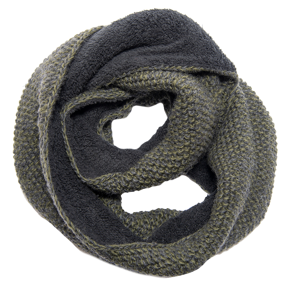 Nirvanna Designs Alpine Sherpa Lined Hand-Knit Wool Infinity Scarf