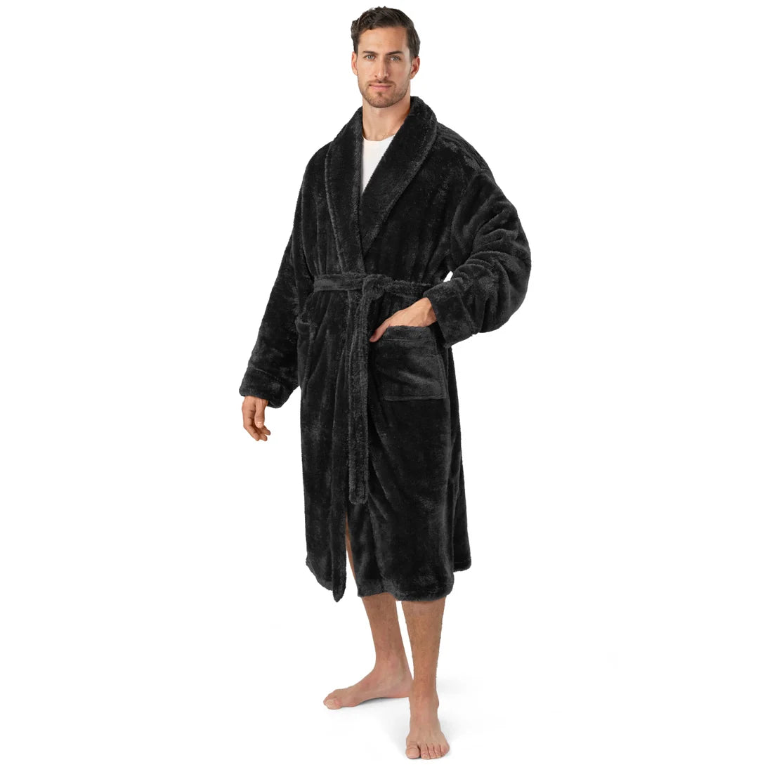 Pavilia Sherpa Fleece Men's Robe