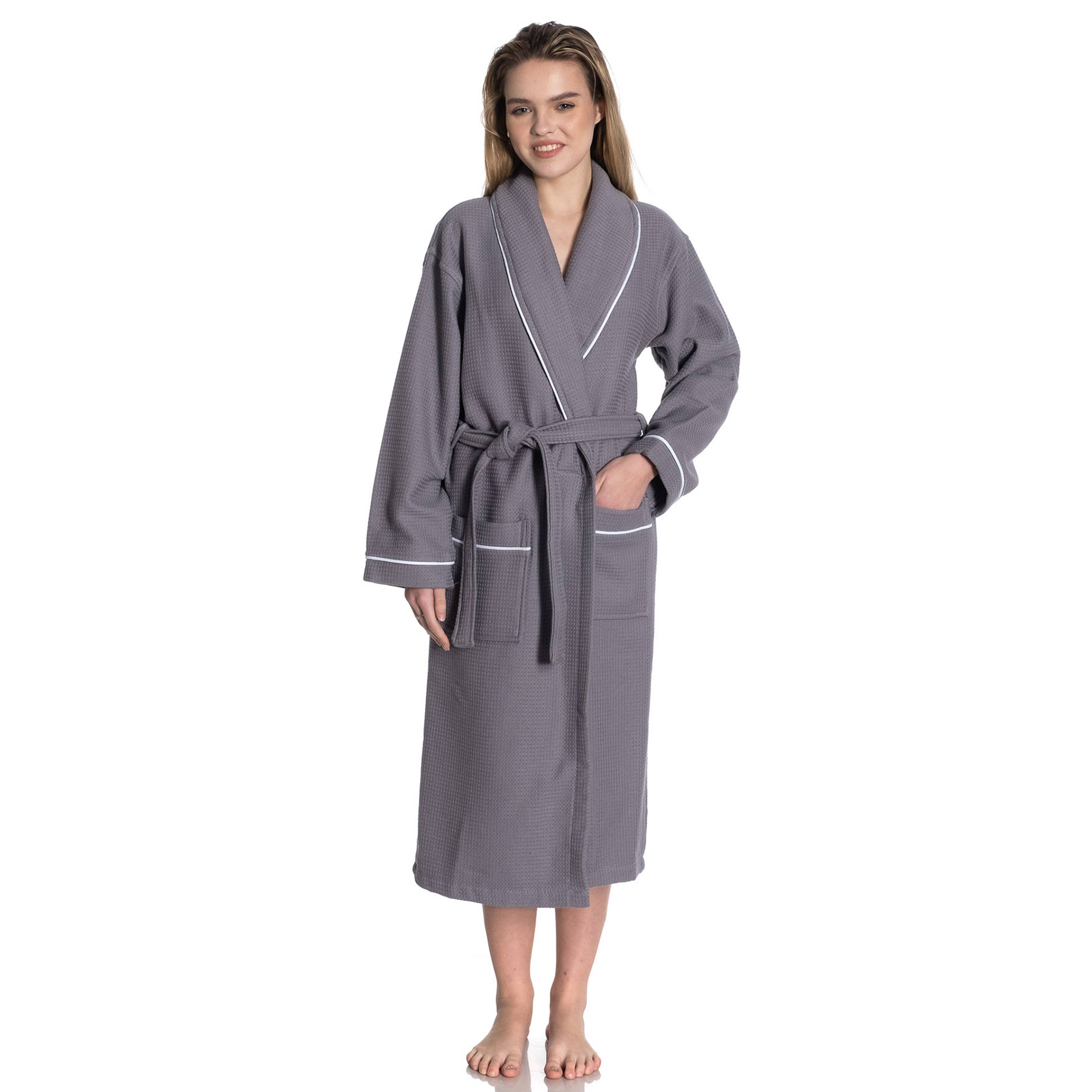 East'N Blue Waffle Terry Cotton Unisex Turkish Bathrobe