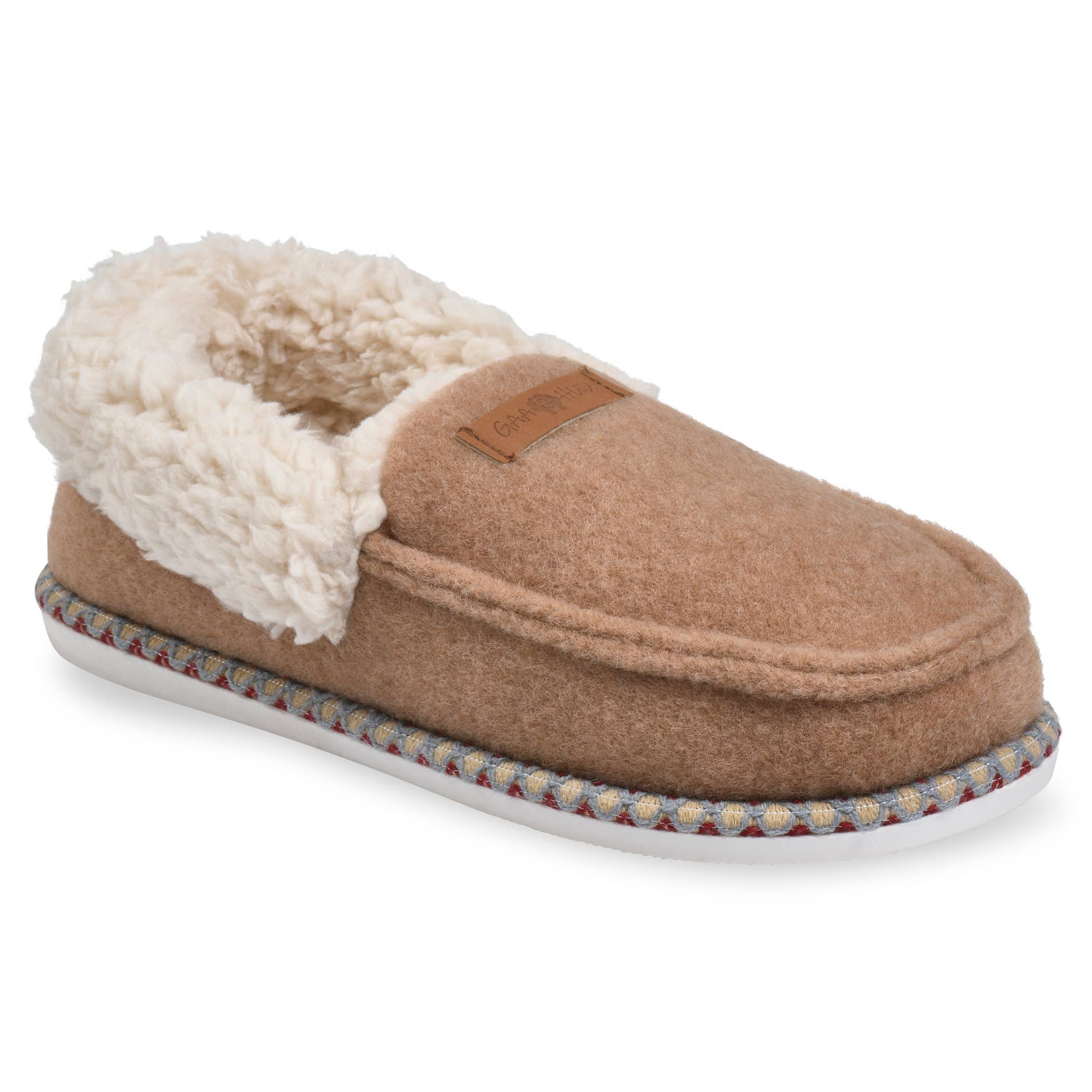 gaahuu Faux Wool & Shearling Memory Foam Moccasin Slippers