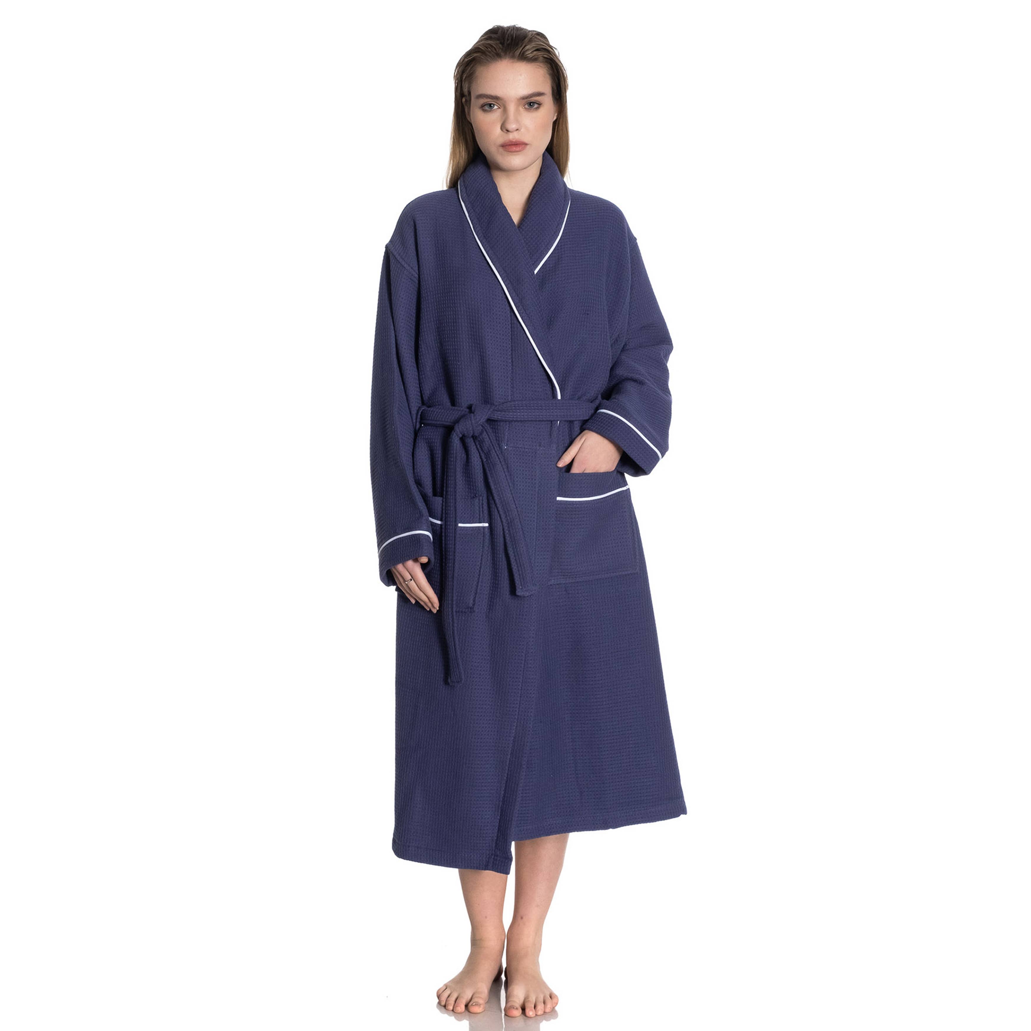 East'N Blue Waffle Terry Cotton Unisex Turkish Bathrobe