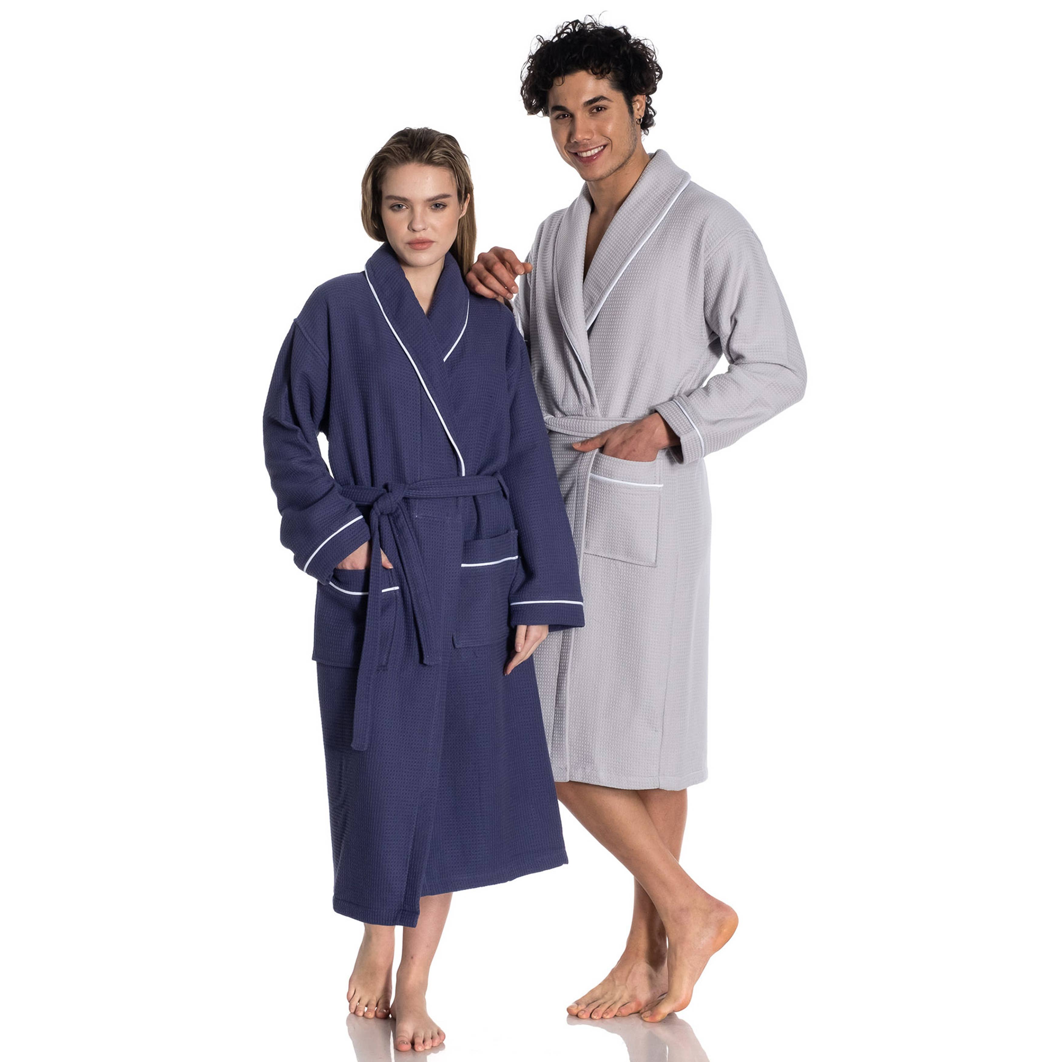 East'N Blue Waffle Terry Cotton Unisex Turkish Bathrobe