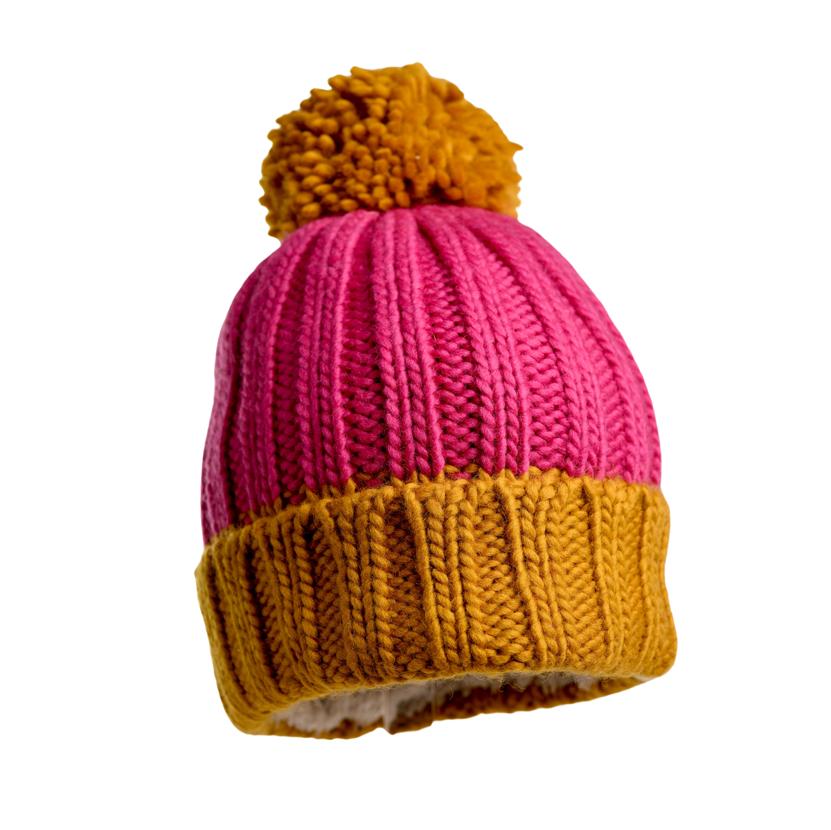 Nirvanna Designs Cherry Pom Hand-Knit Wool Beanie