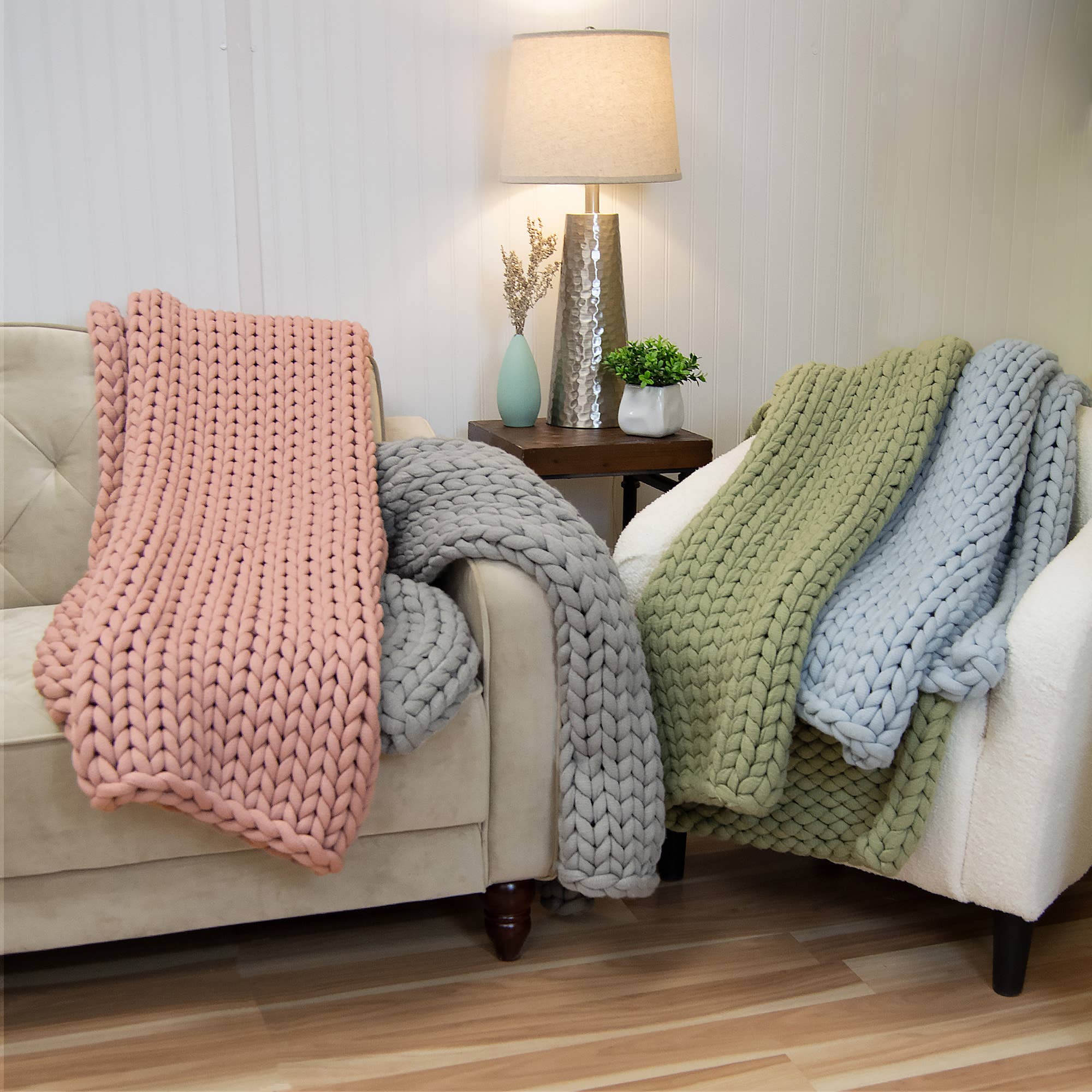 Donna Sharp Chunky Knit Throw Blanket