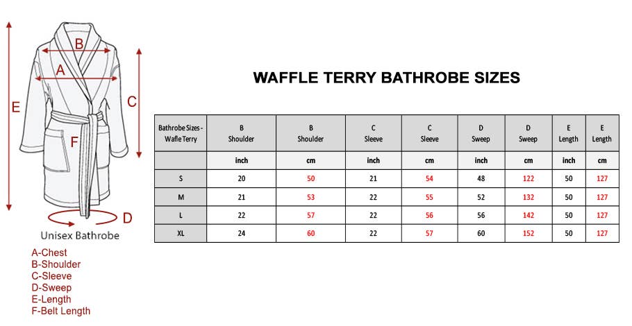 East'N Blue Waffle Terry Cotton Unisex Turkish Bathrobe