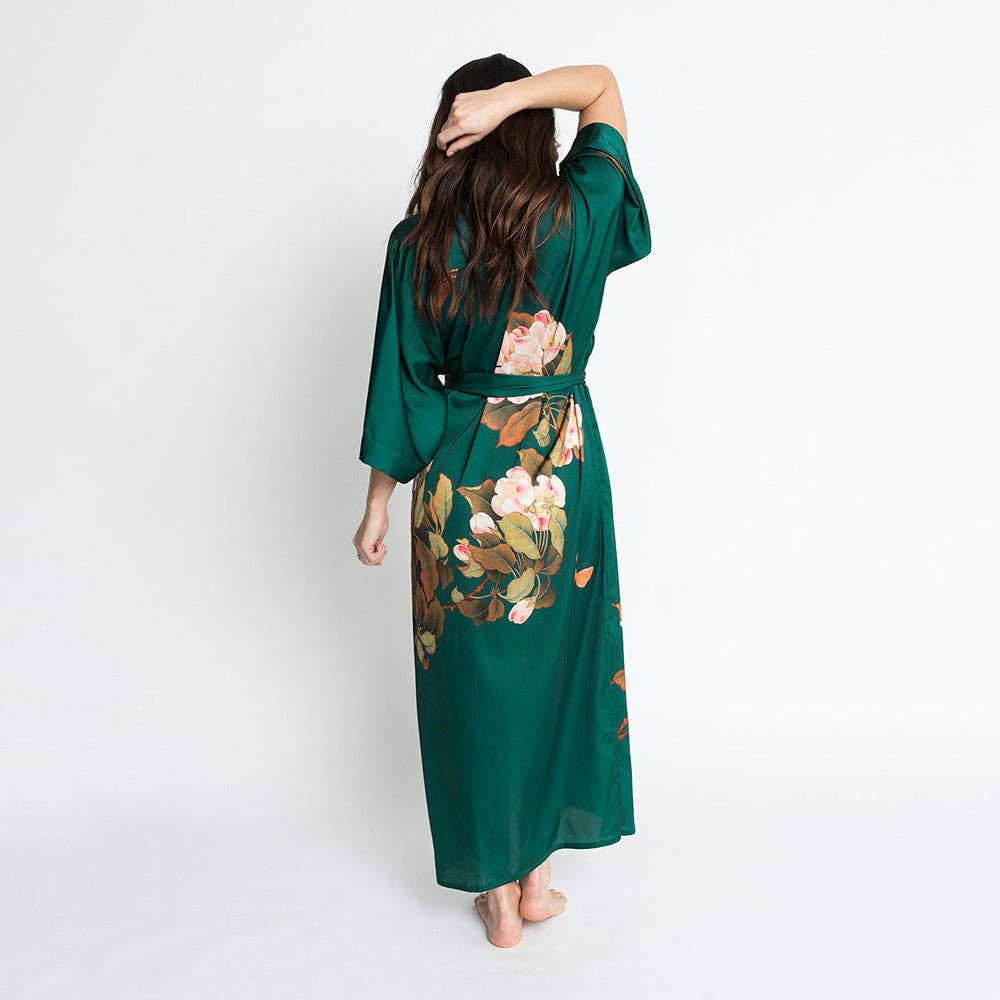 KIM+ONO Peony & Butterfly Women's Long Kimono Robe