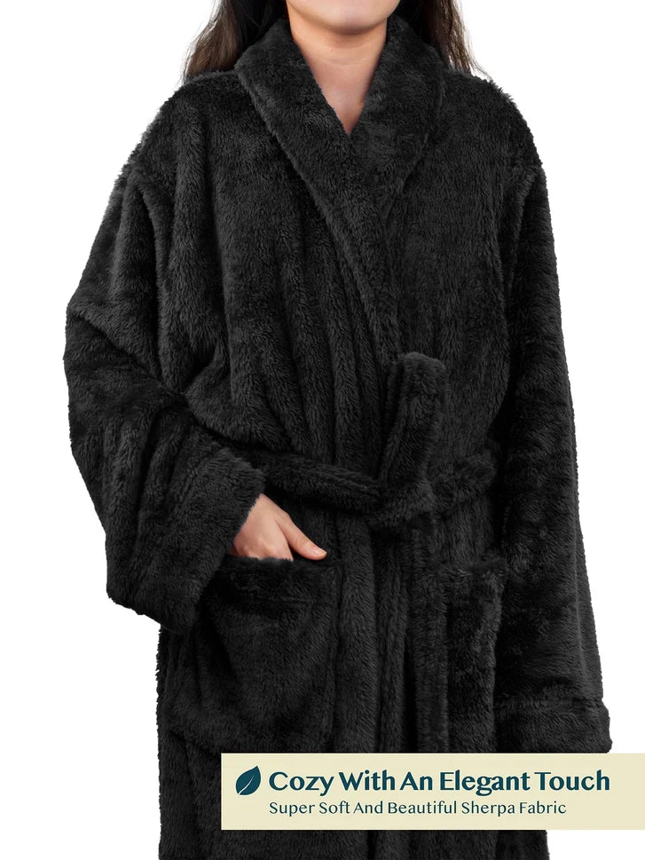 Pavilia Sherpa Fleece Women's Robe