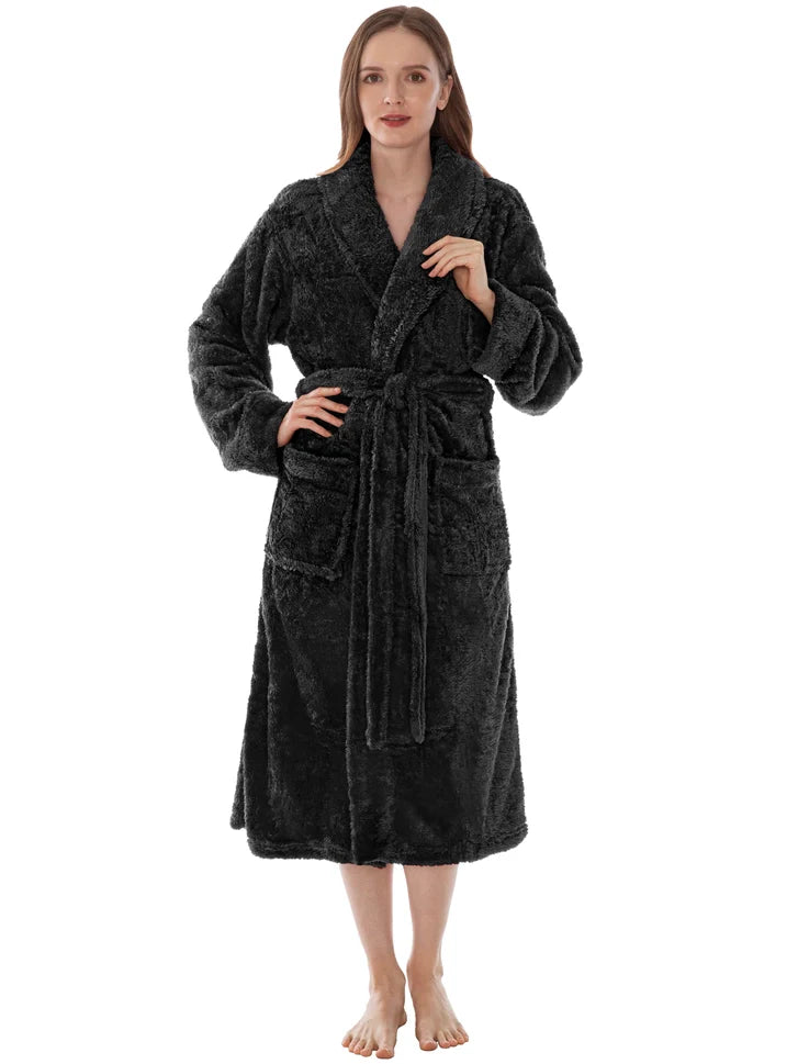 Pavilia Sherpa Fleece Women's Robe