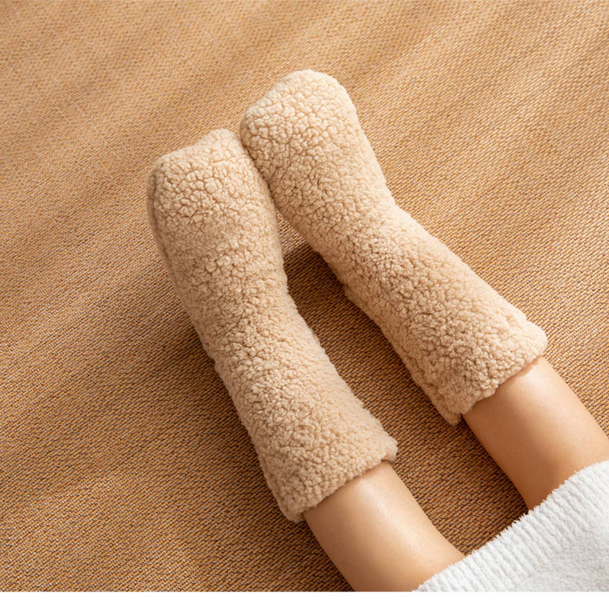 ACCITY Plush Sherpa on All Sides Slipper Socks