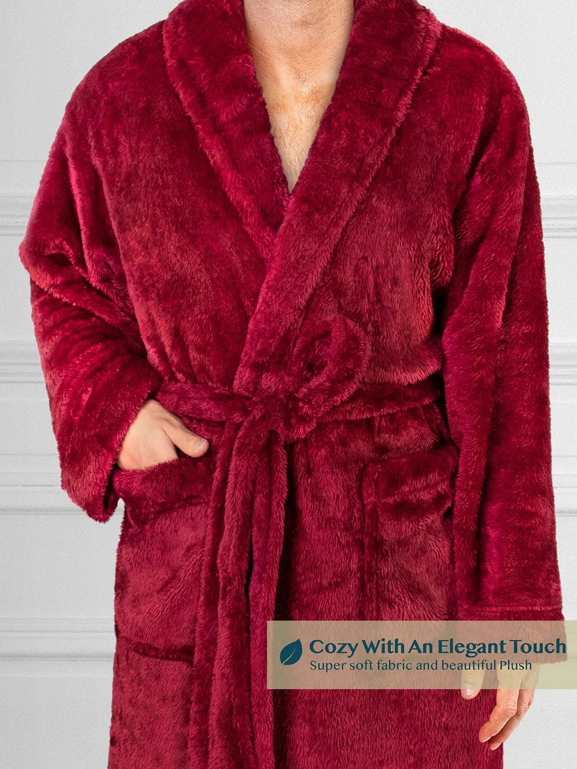 Pavilia Sherpa Fleece Men's Robe