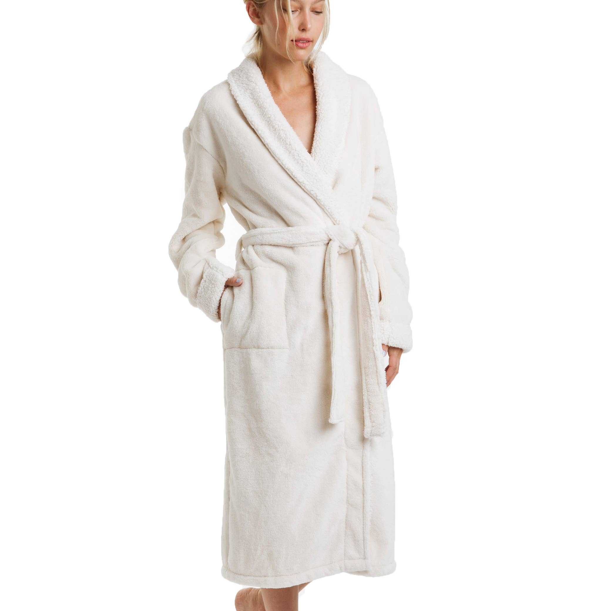 Pure Fiber Keila Sherpa Fleece Women's Robe