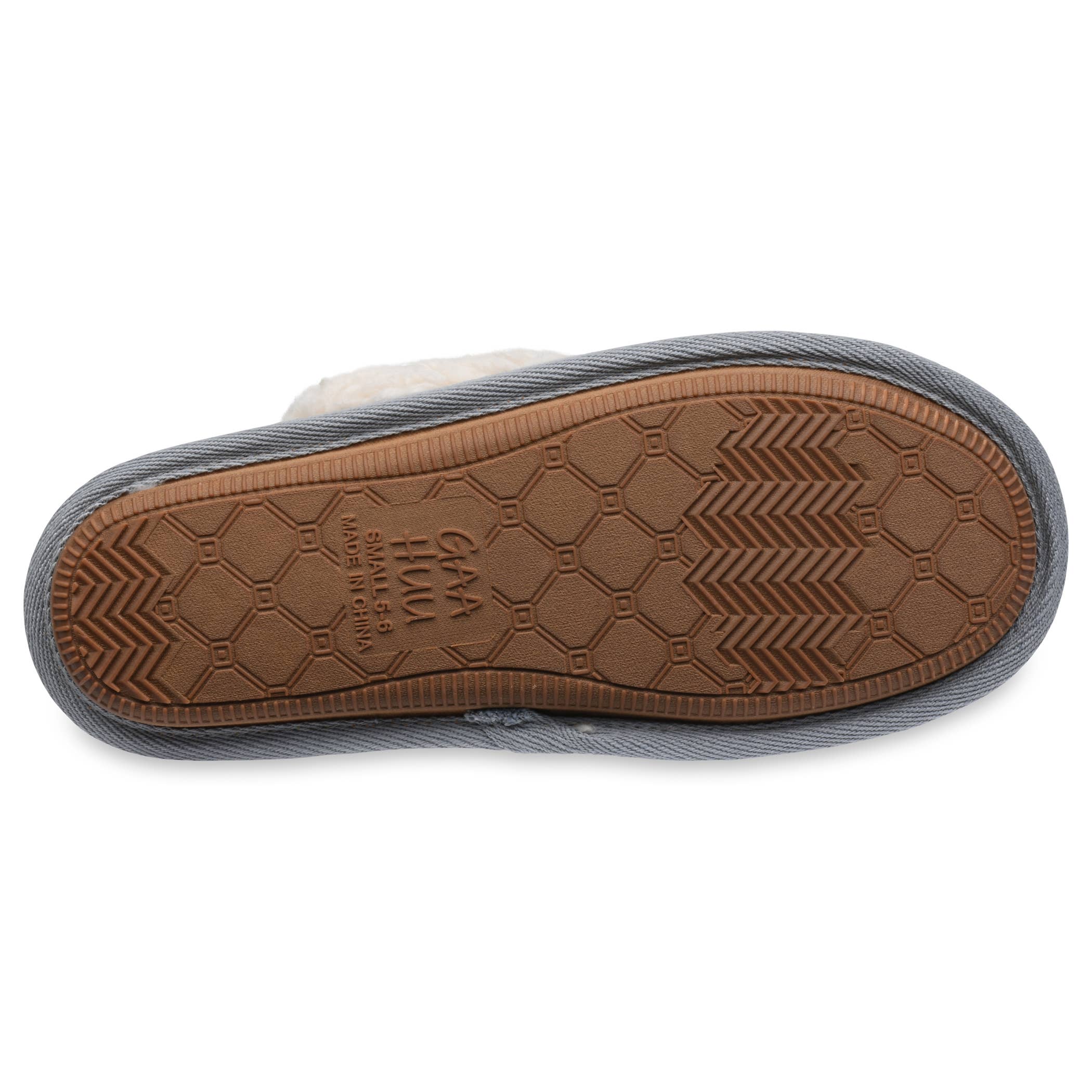 gaahuu Faux Suede & Shearling Memory Foam Mule Slippers