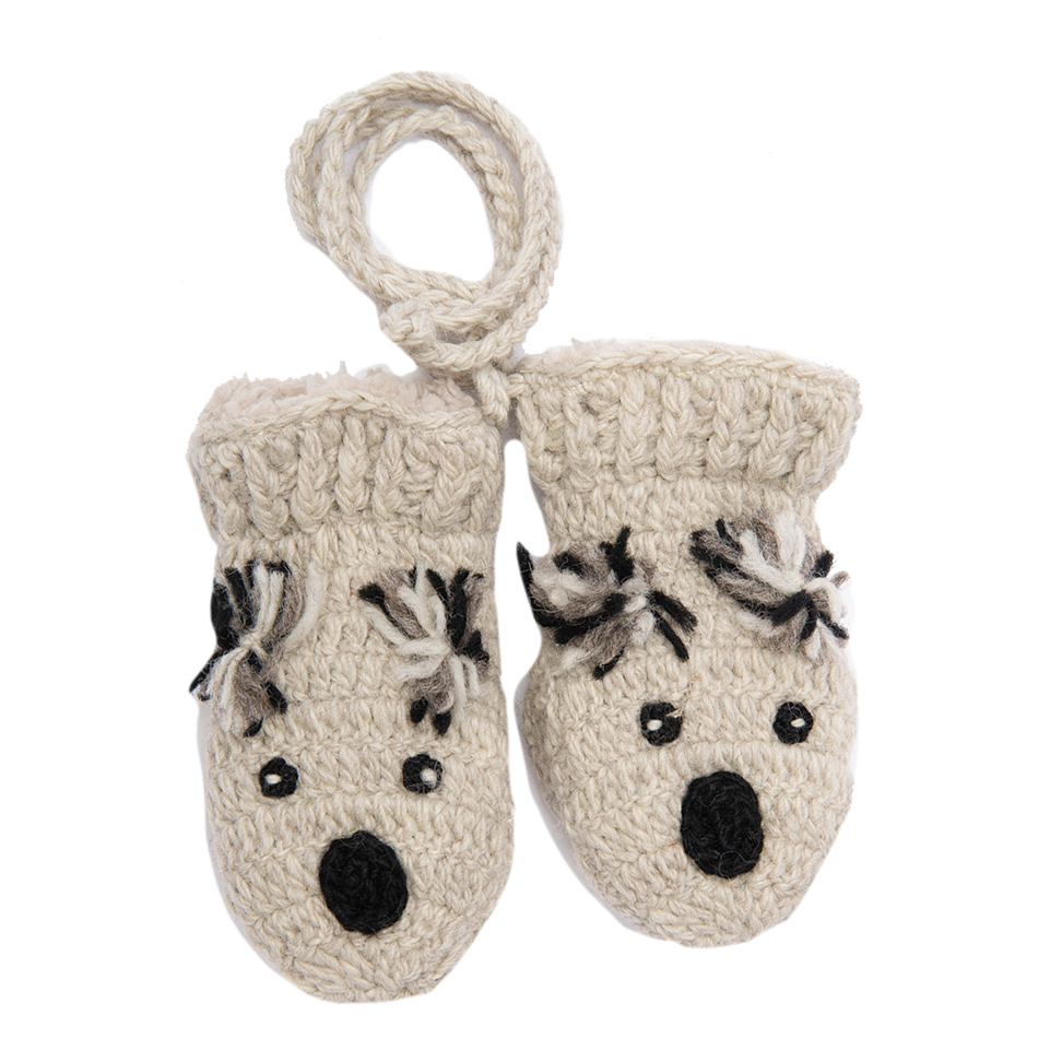 Nirvanna Designs Koala Hand-Crochet Wool Mittens