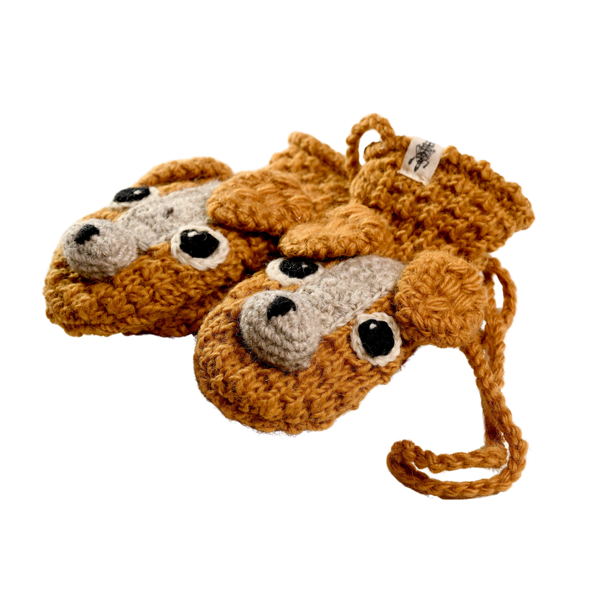 Nirvanna Designs Lucy Puppy Hand-Crochet Wool Mittens