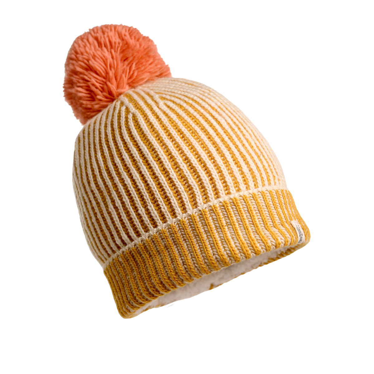 Nirvanna Designs Allen Stripe Hand-Knit Wool Beanie with Pom