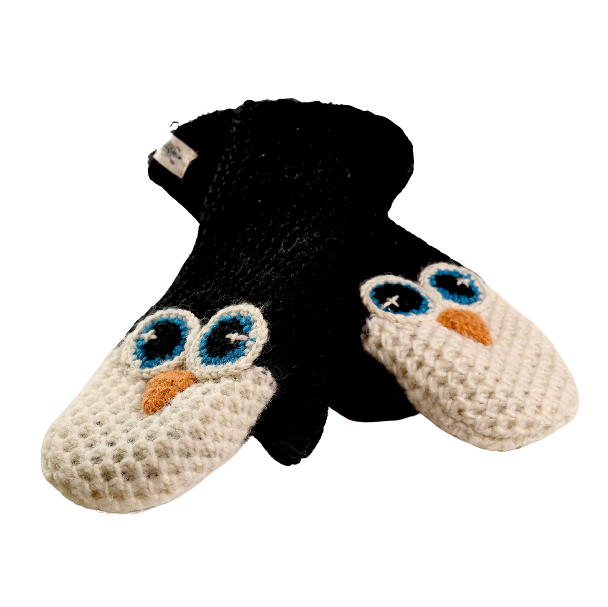 Nirvanna Designs Penguin Hand-Crochet Wool Mittens