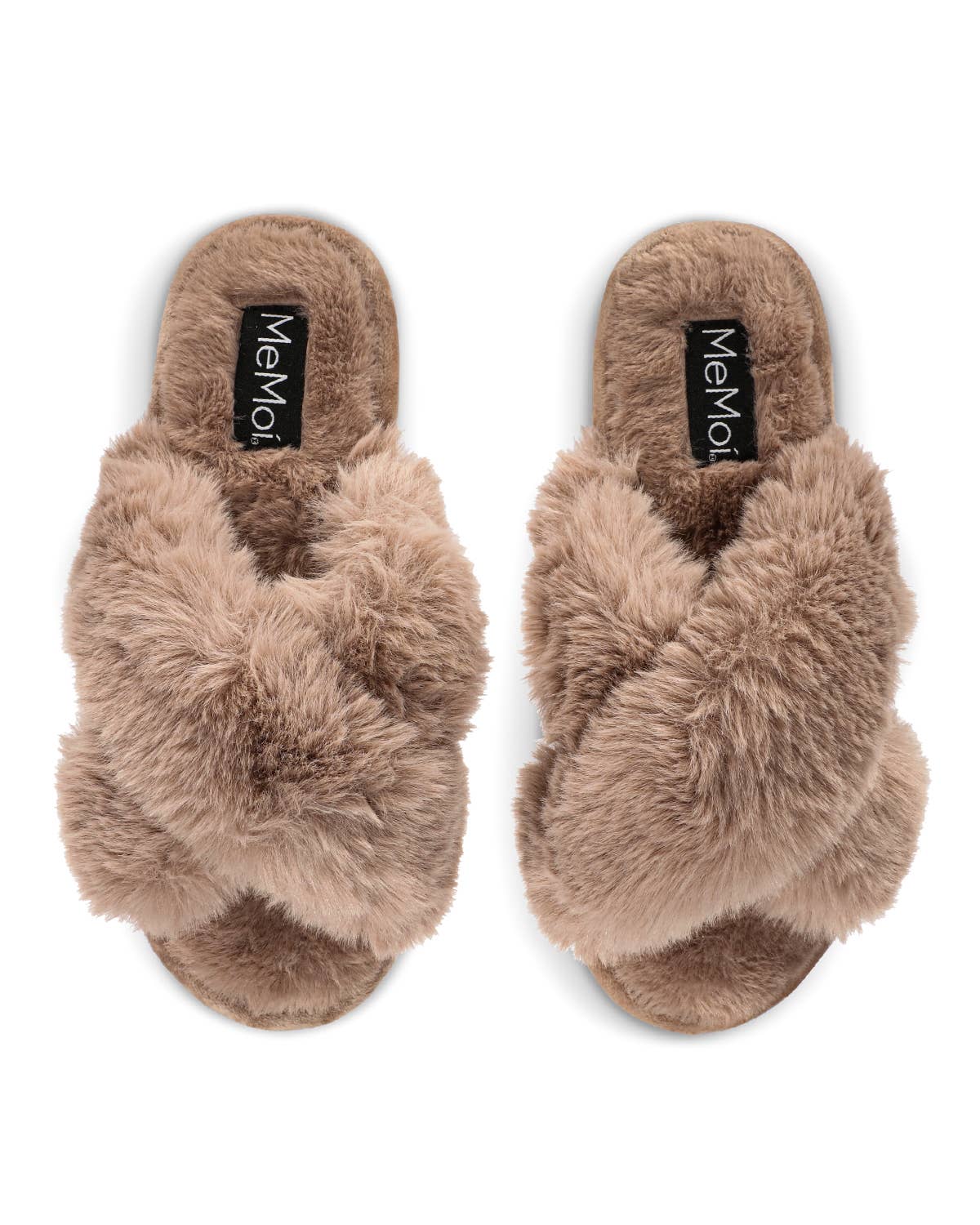 MeMoí Beverly Faux Fur Memory Foam Slide Slippers