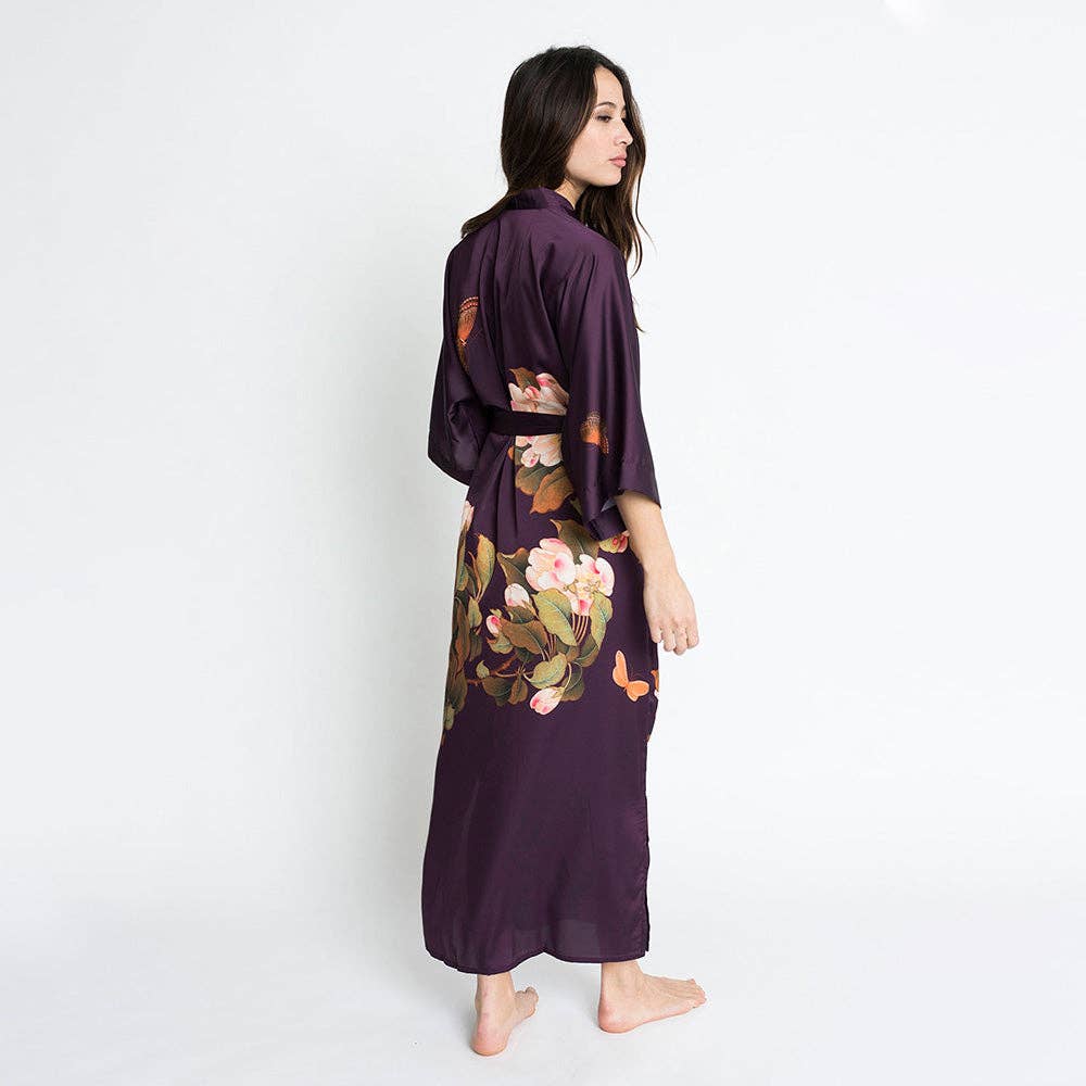 KIM+ONO Peony & Butterfly Women's Long Kimono Robe