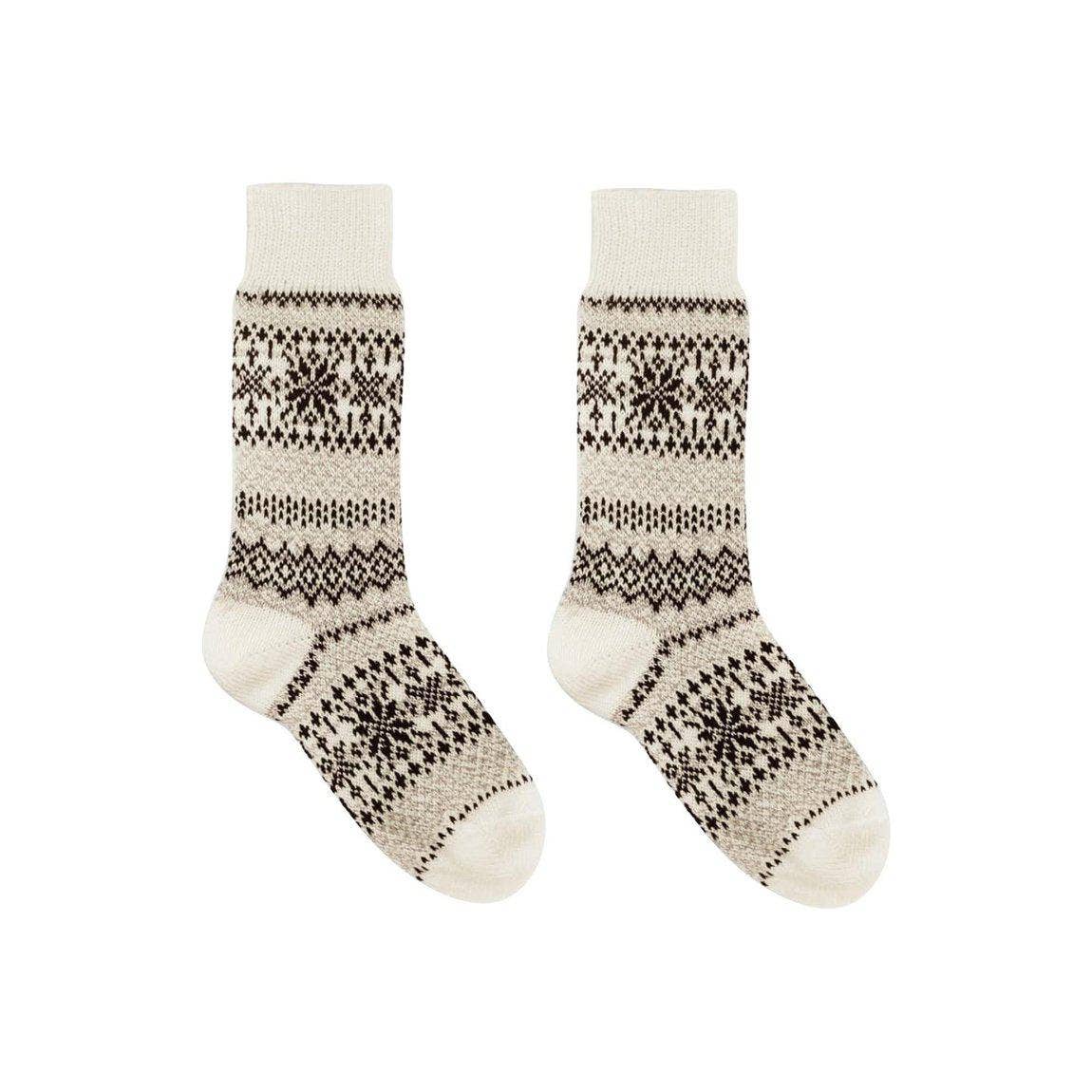 Nordic Wools Asenka Merino Wool Blend Unisex Socks / Creme Mix