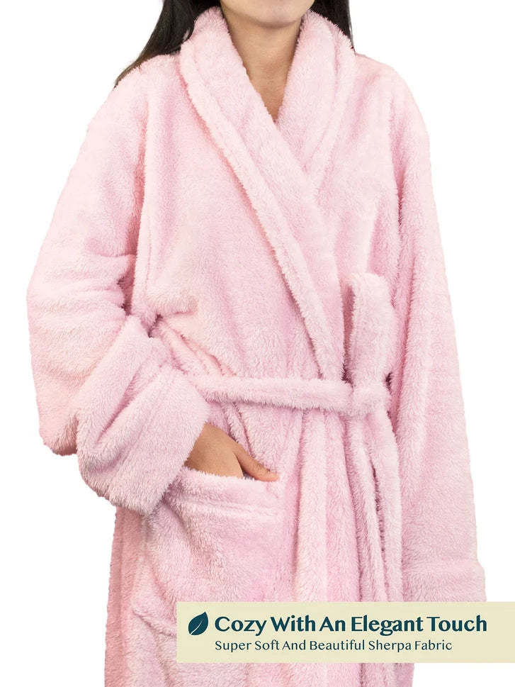 Pavilia Sherpa Fleece Women's Robe