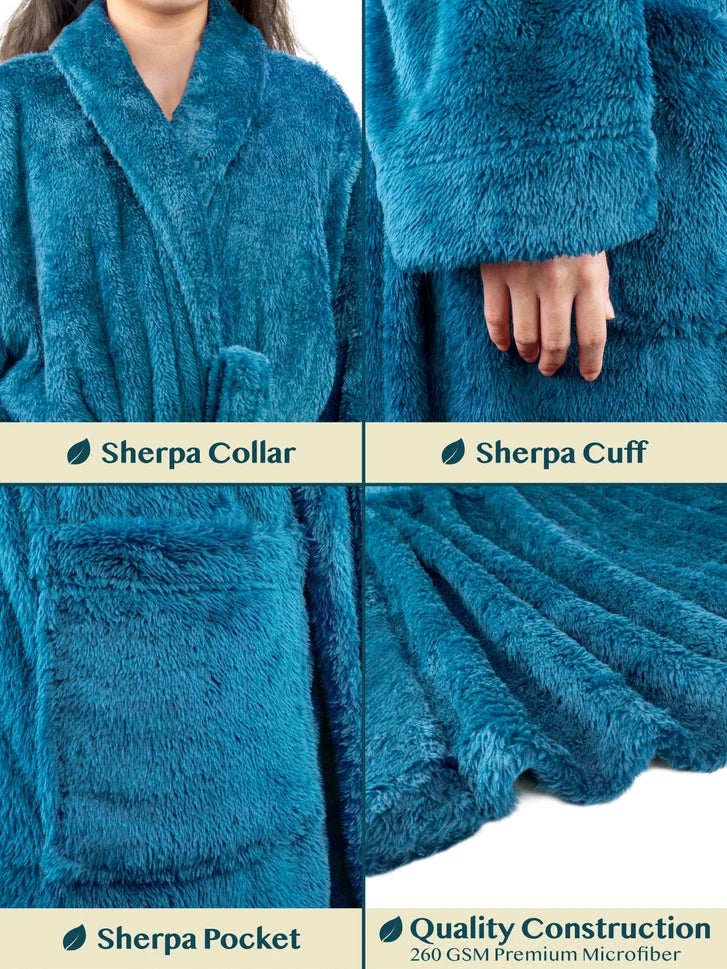 Pavilia Sherpa Fleece Women's Robe