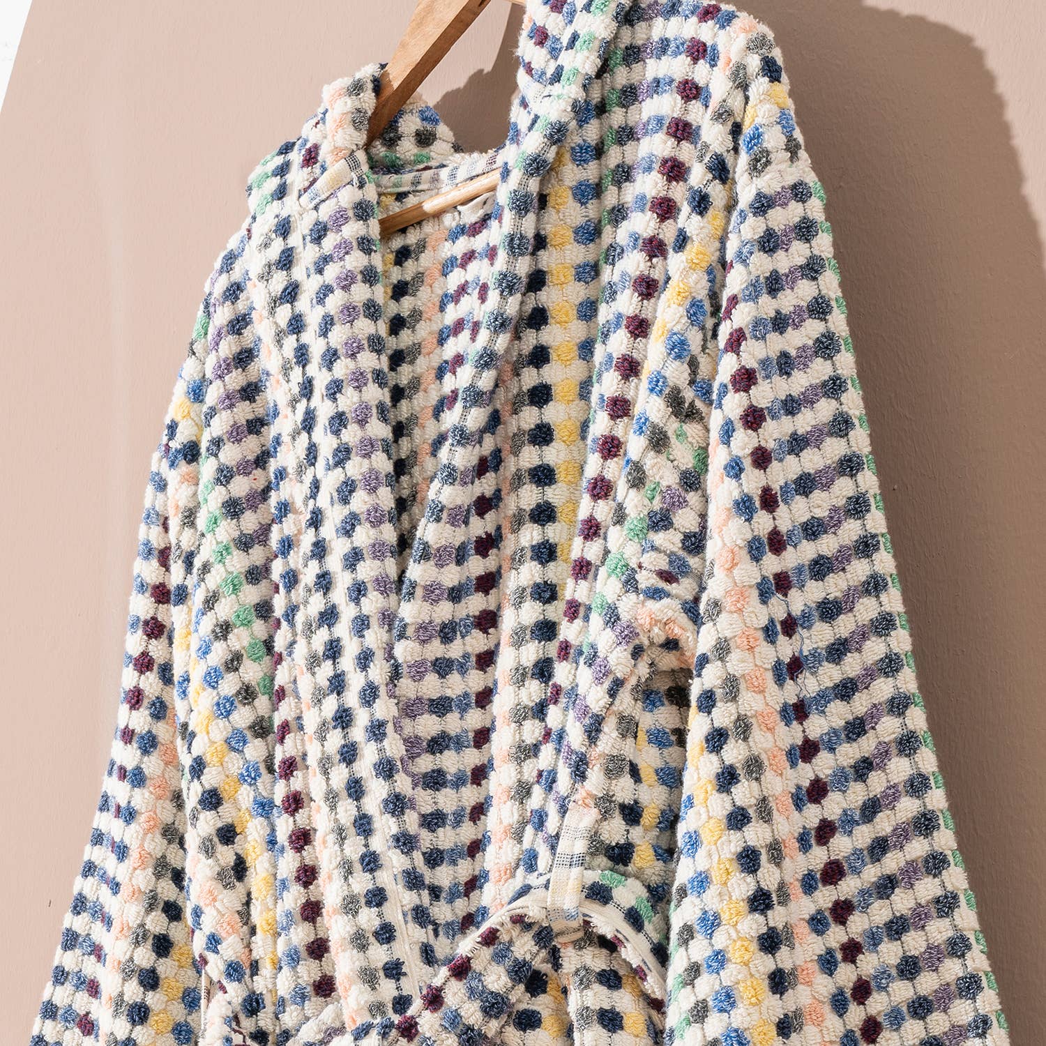 Kikoya Hand Loomed Women's Turkish Cotton Robe / Pastel Tones
