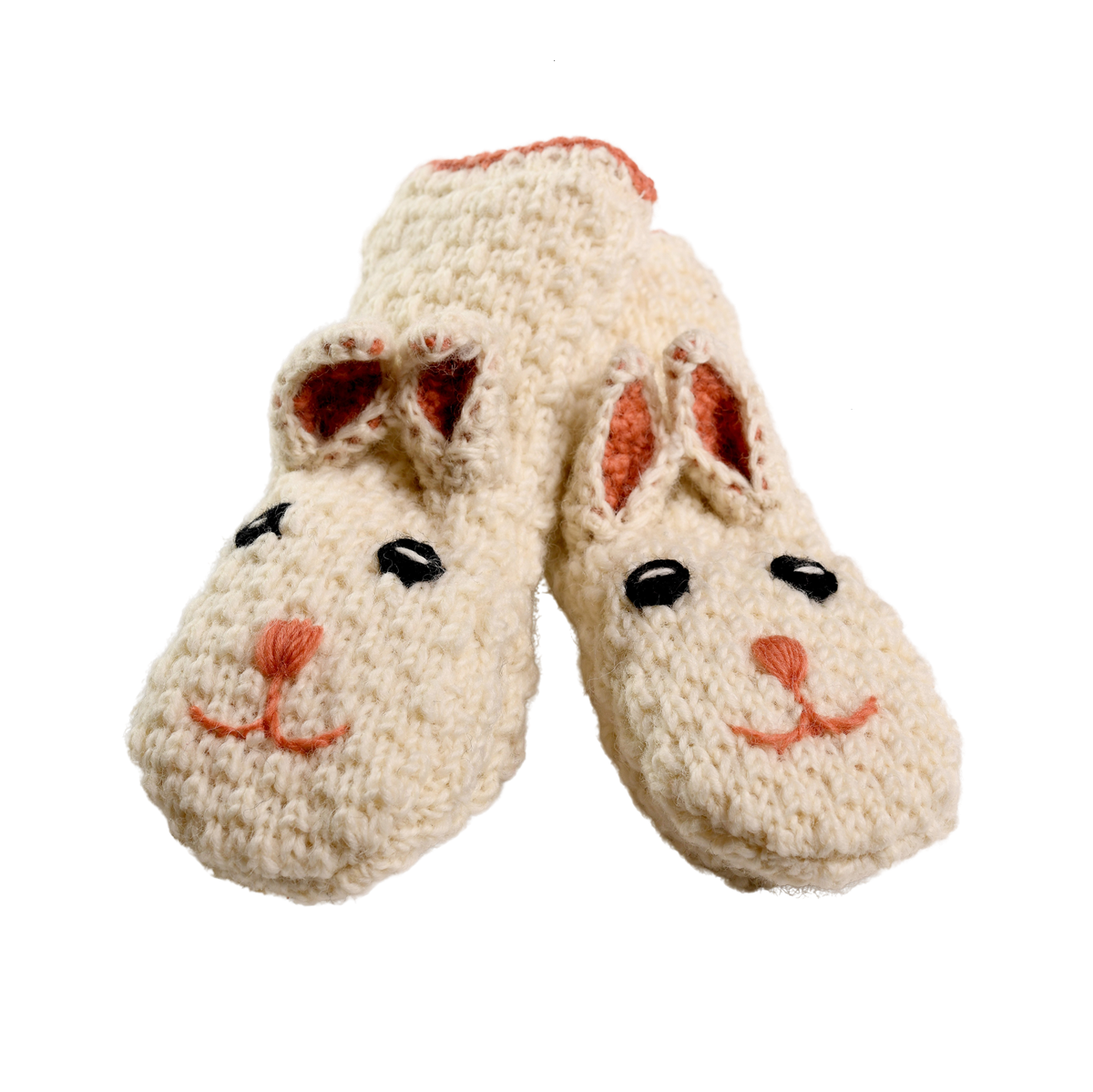 Nirvanna Designs Bunny Hand-Crochet Wool Mittens