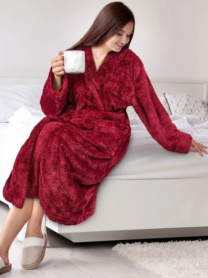 Pavilia Sherpa Fleece Women's Robe